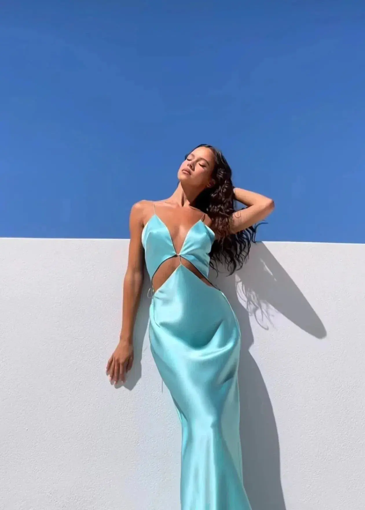 Natalie Rolt Iris Gown in Turquoise Size AU 8 - Image 3