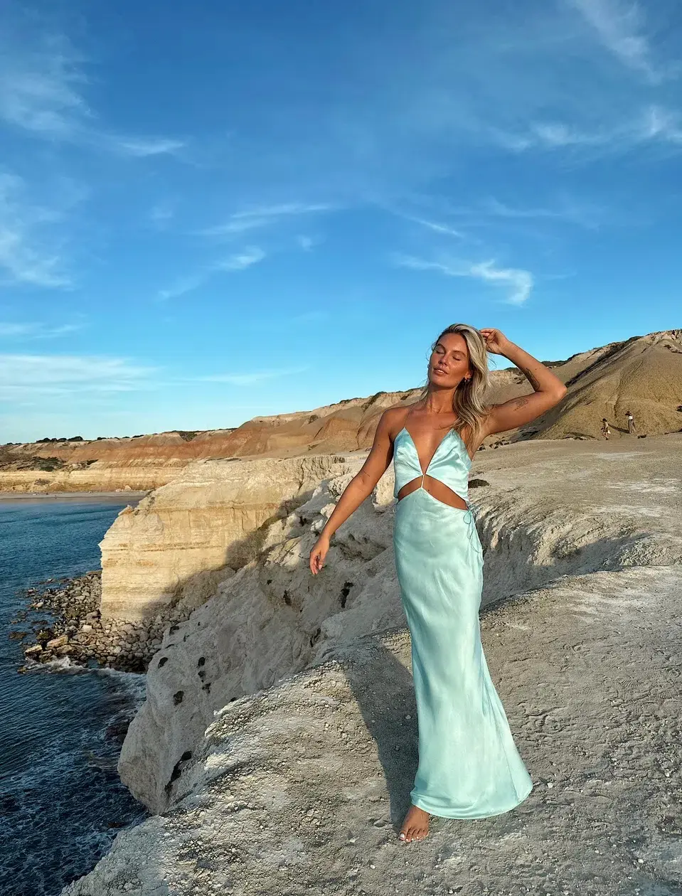 Natalie Rolt Iris Gown in Turquoise Size AU 8 - Image 6
