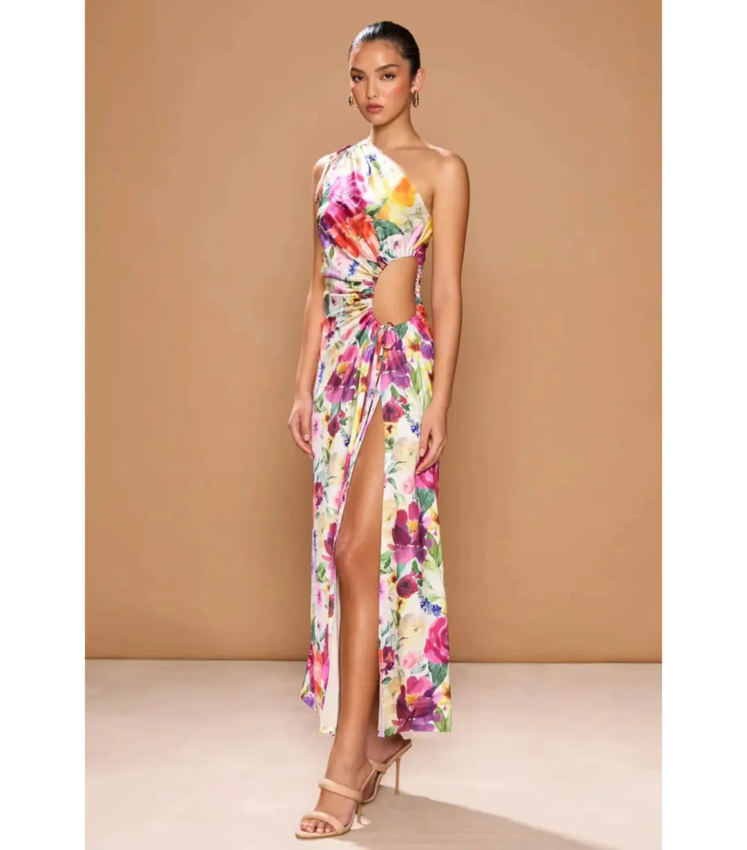 Sonya Moda Nour Midi Dress in Floreal Watercolour Size AU 8 for rent on The Volte - main image