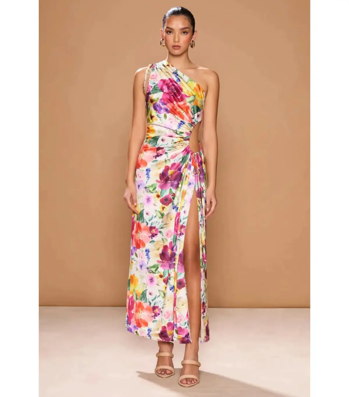 Sonya Moda Nour Midi Dress in Floreal Watercolour Size AU 8 - Image 1