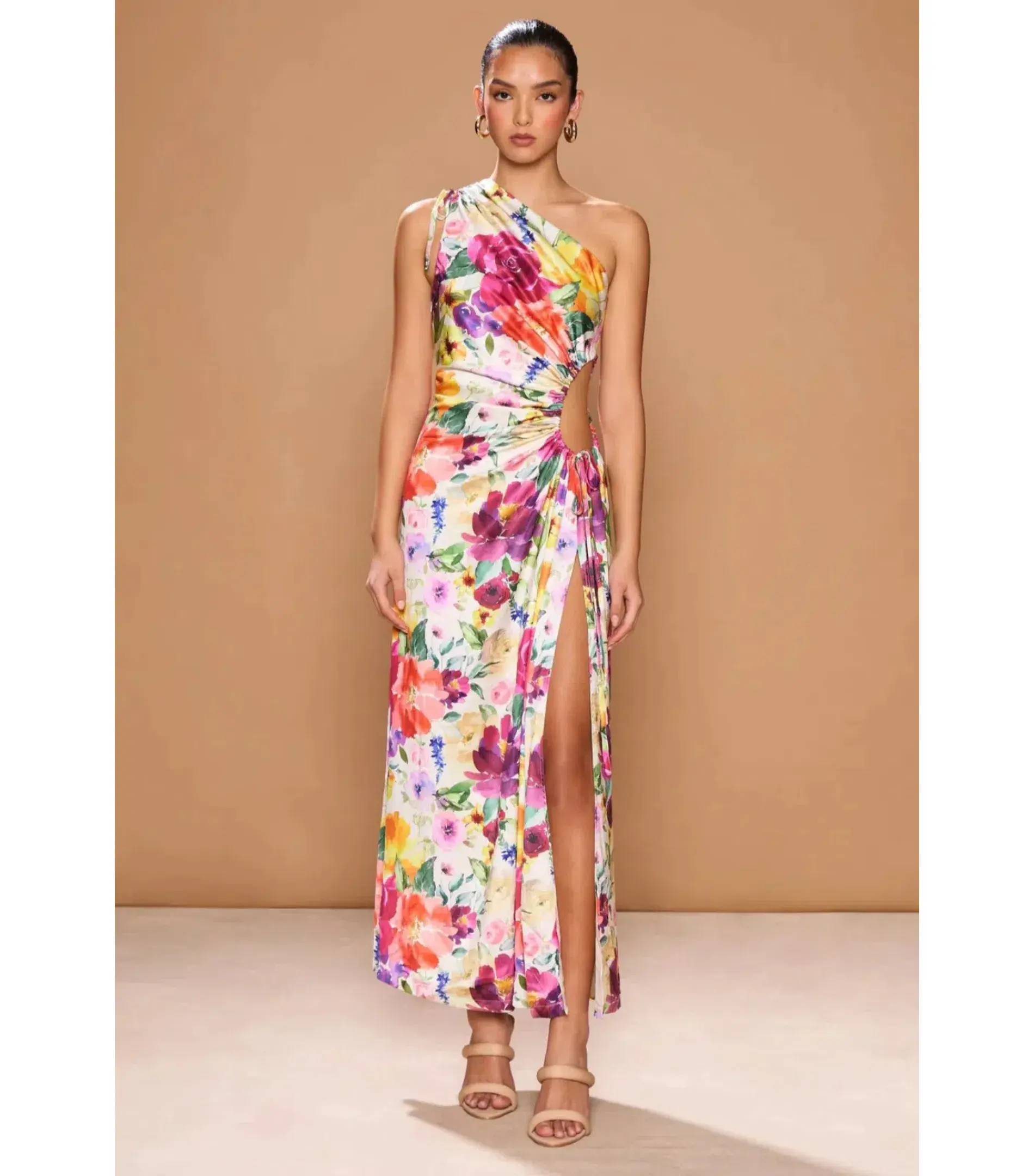 Sonya Moda Nour Midi Dress in Floreal Watercolour Size AU 8 - Image 1
