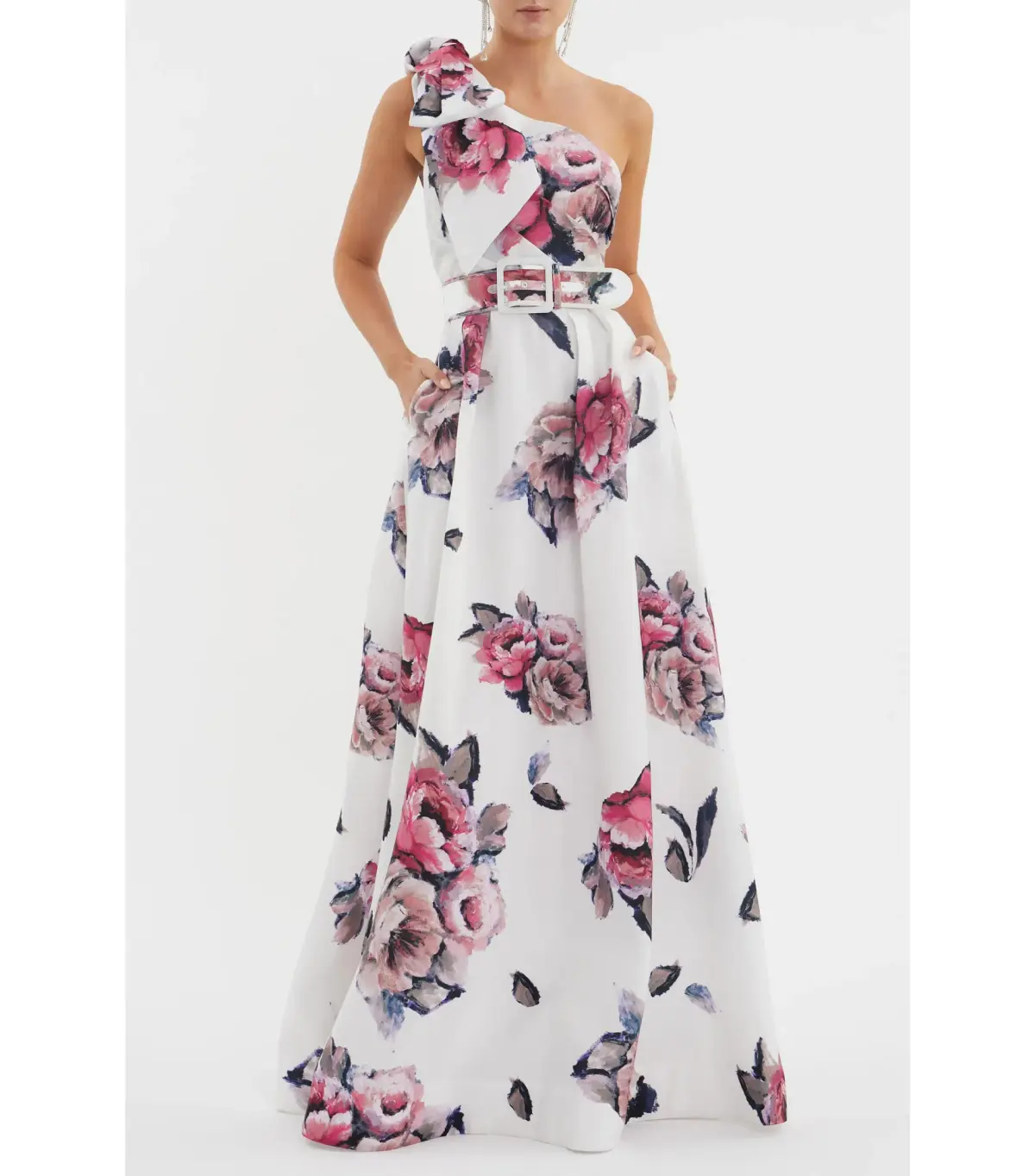 Rebecca Vallance Aveline One Shoulder Gown Floral Size AU 12  - Image 1