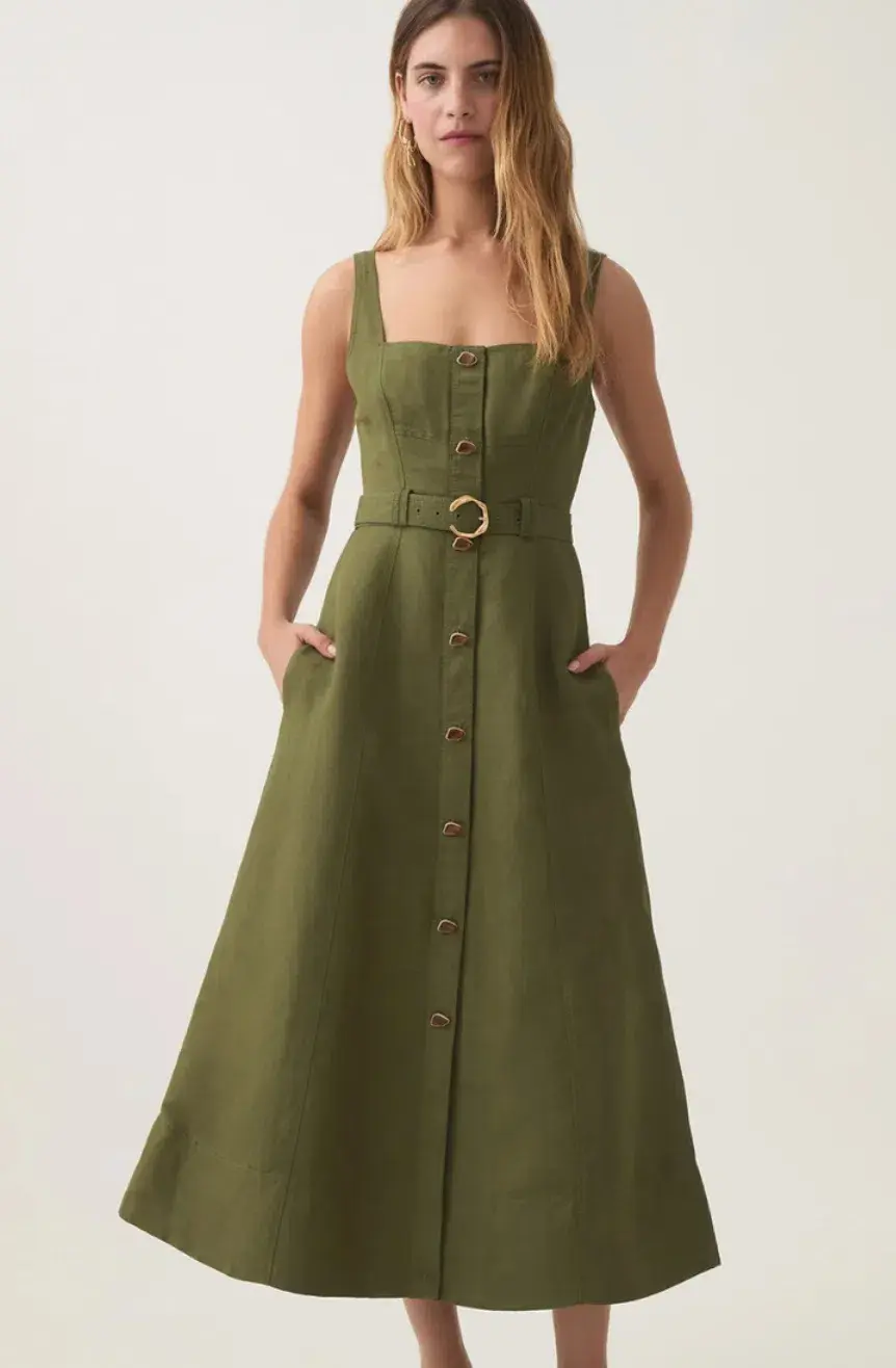 AJE Axle Utility Midi Dress Size 10 - Image 1