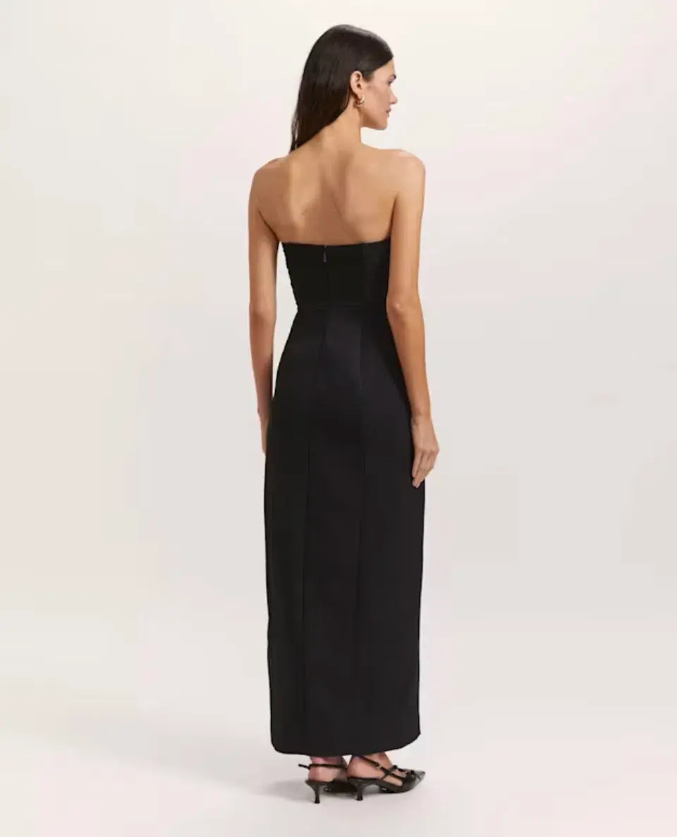 SABA Dharma Strapless Midi Dress BLACK SIZE 6 - Image 4