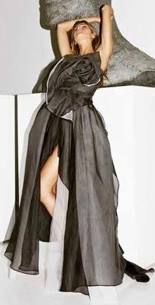 Carla Zampatti Organza Evening Gown Black Size 6 - Image 4