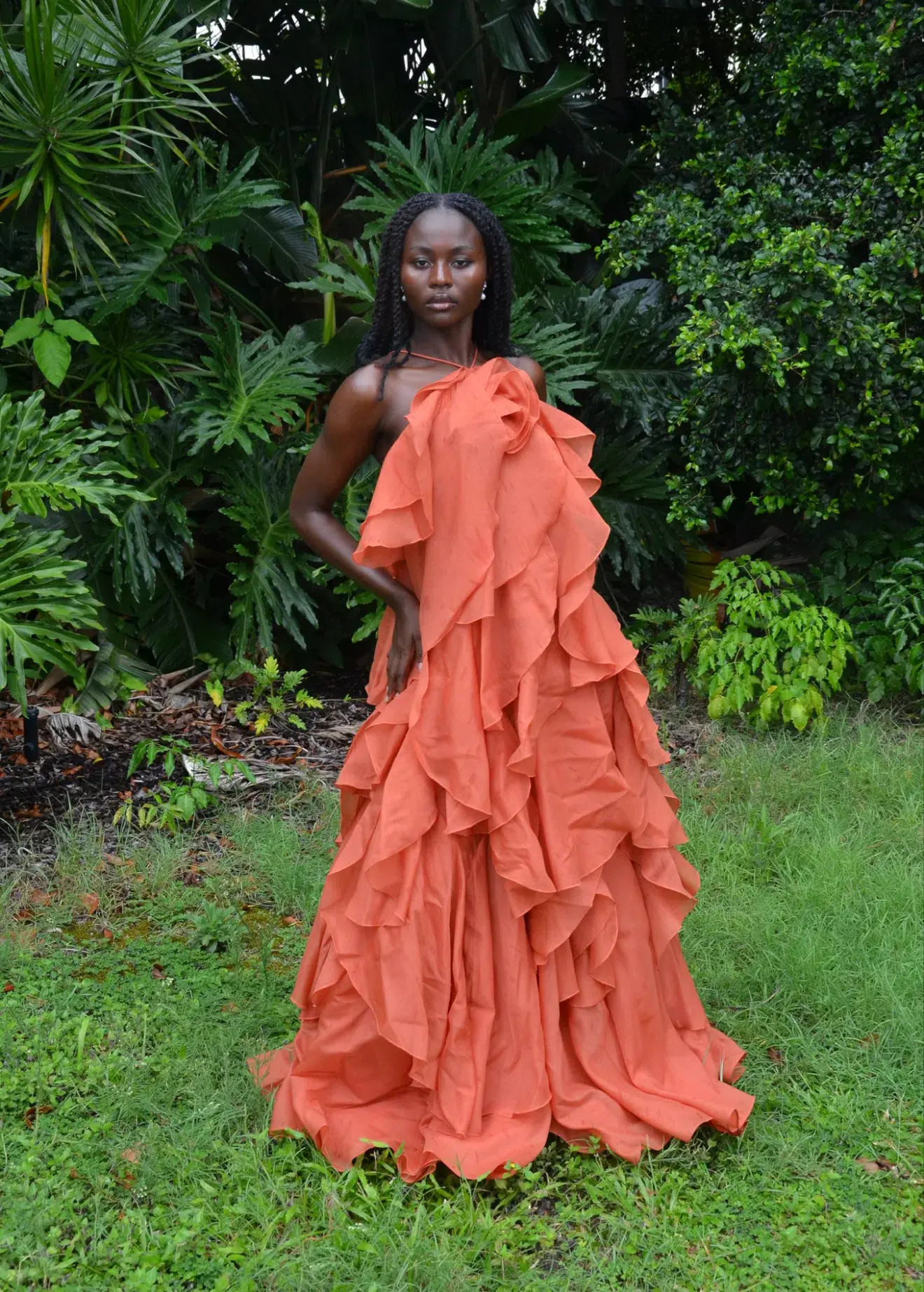 Pandorea Layered Maxi Dress - Coral Clay Aje size 12 - Image 2