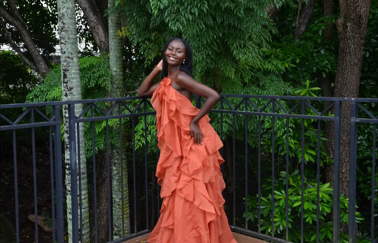 Pandorea Layered Maxi Dress - Coral Clay Aje size 12 - Image 3