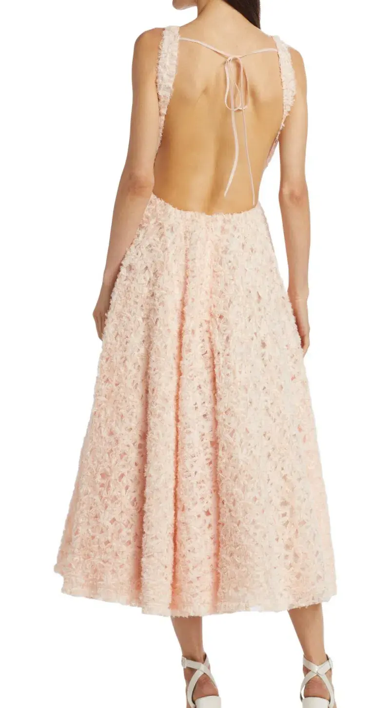 AJE Quintette Midi Dress in Pink Size 10 - Image 2