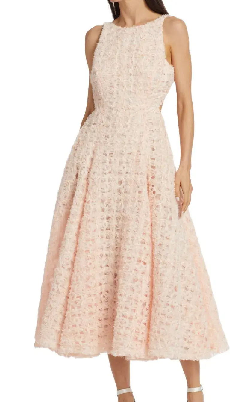 AJE Quintette Midi Dress in Pink Size 10 - Image 3