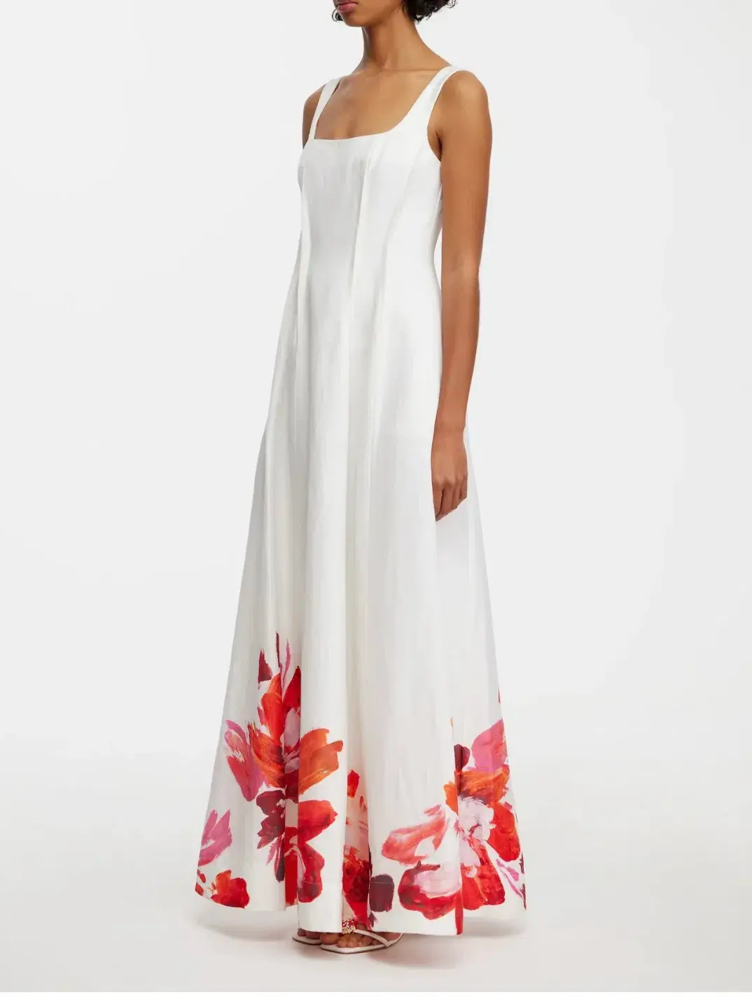 Acler chapelhill floral maxi ivory white dress size 14 pockets a-line  - Image 2