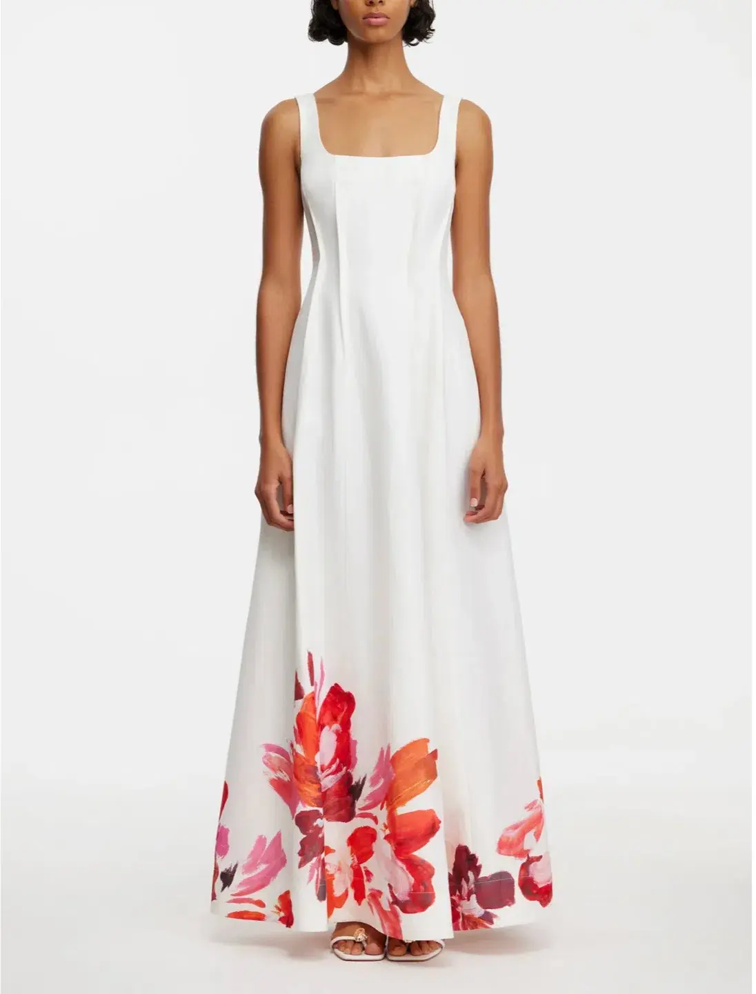 Acler chapelhill floral maxi ivory white dress size 14 pockets a-line  - Image 1
