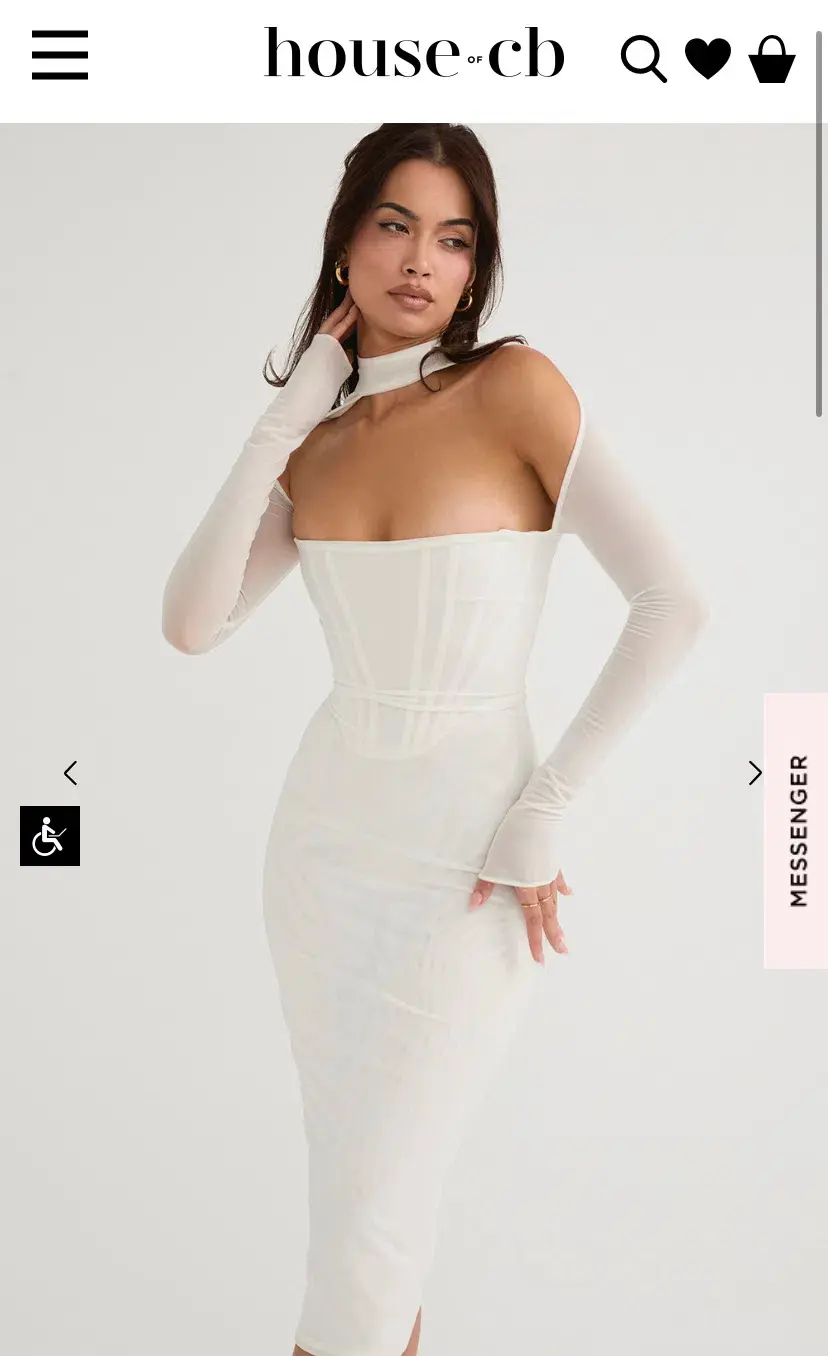House of CB Milarose dress in white  - Image 2