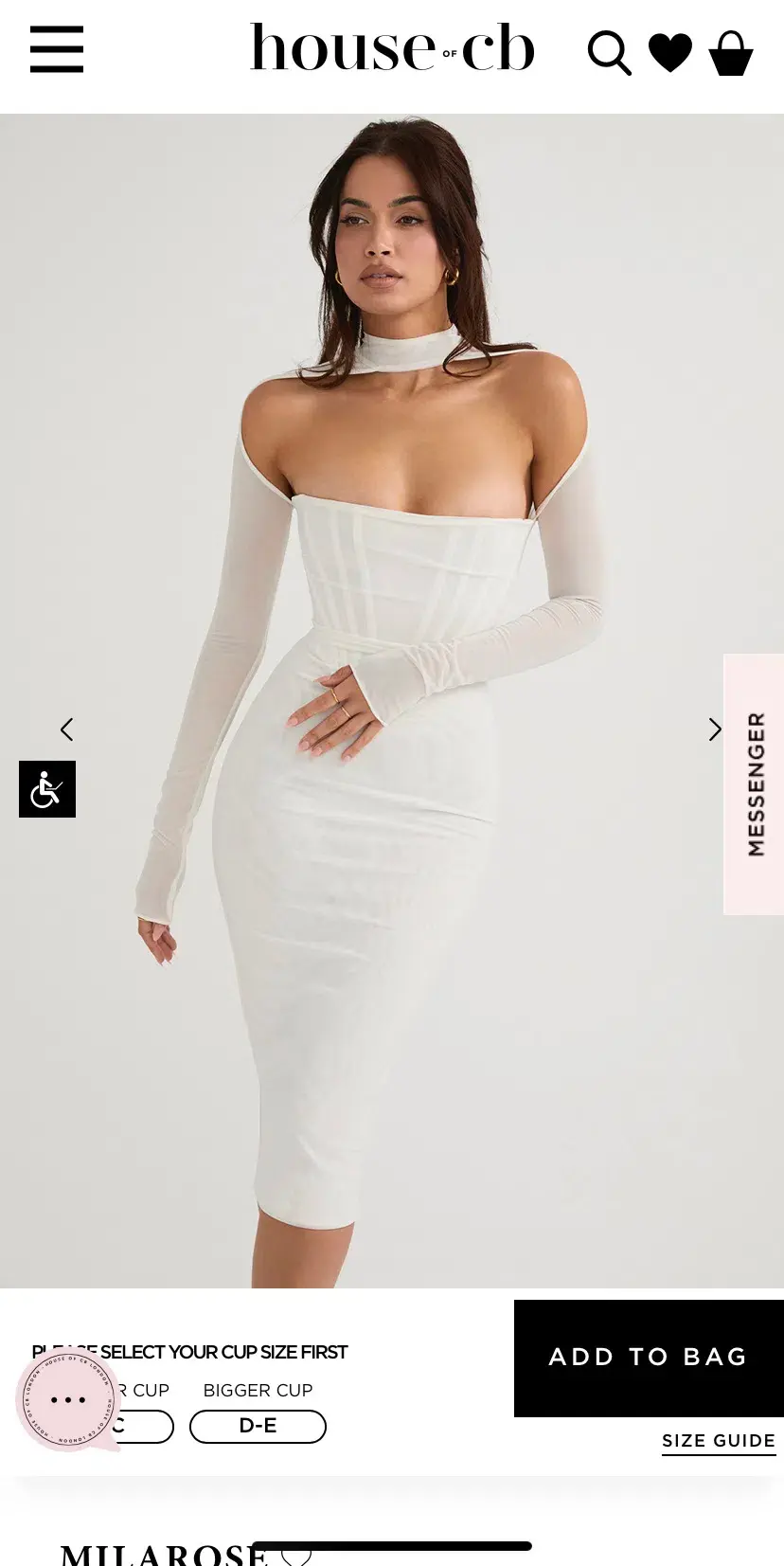 House of CB Milarose dress in white  - Image 1