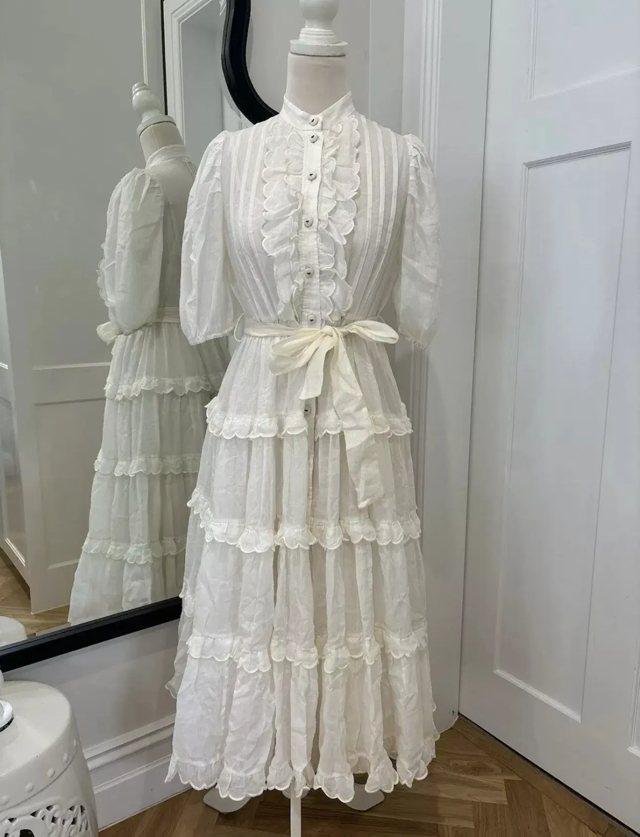 Zimmermann Ivory / white Frill Midi.  - Image 1