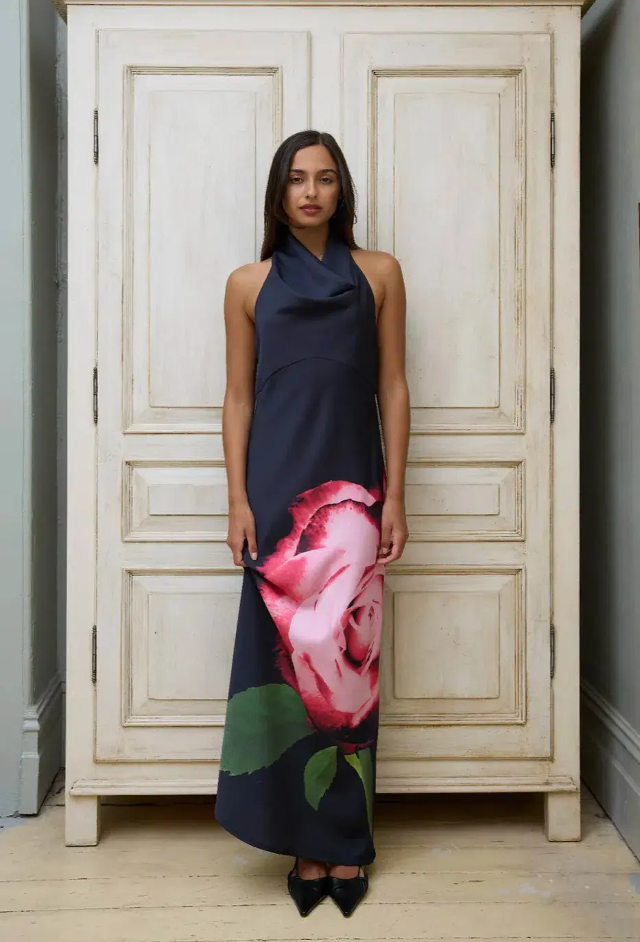 Harper Lu cowl slip halter dress size s-m - Image 1