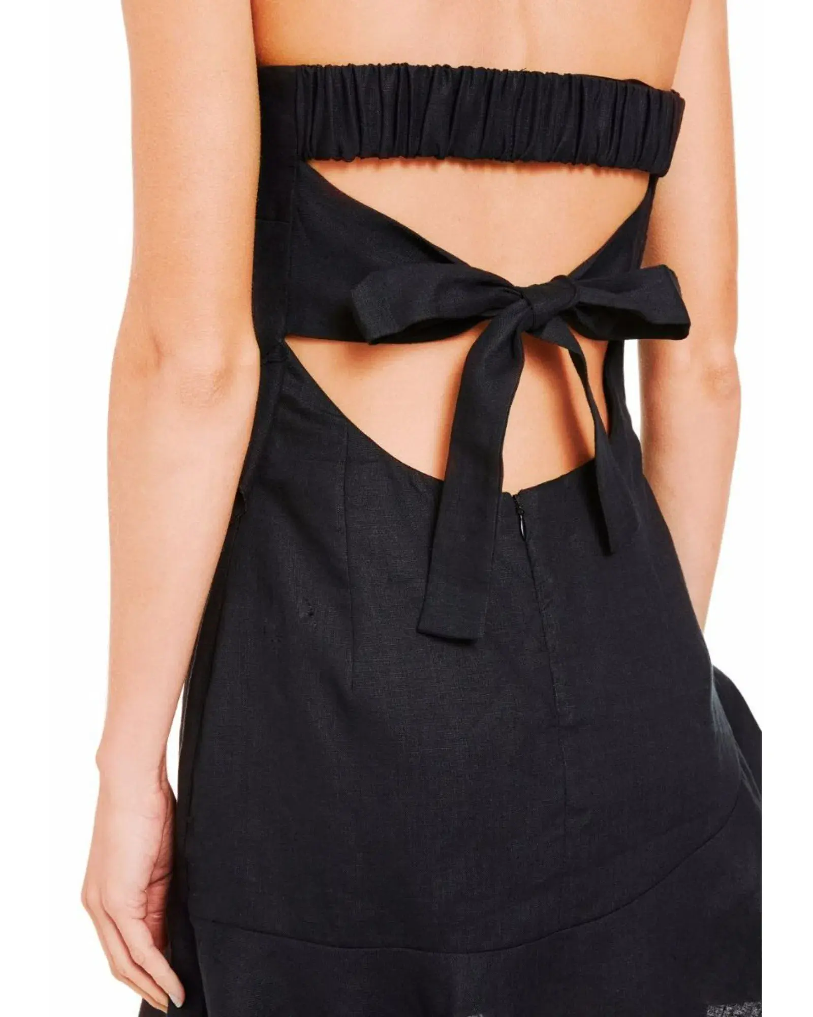 Bec & Bridge Frou Frou Mini Dress Black Size AU 6 - Image 2