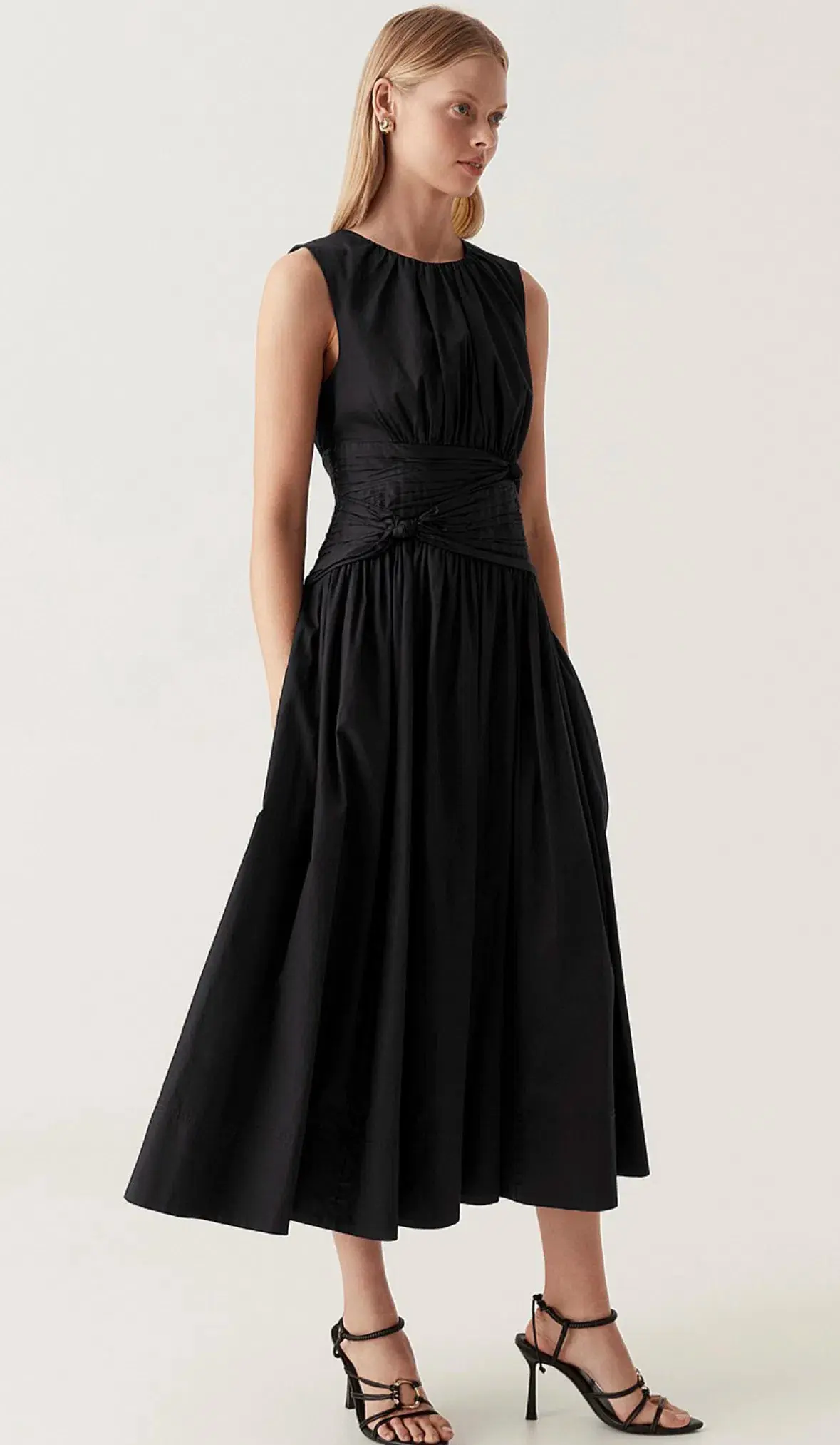 AJE Agatha Knot Waist Midi Dress Size 6 - Image 3