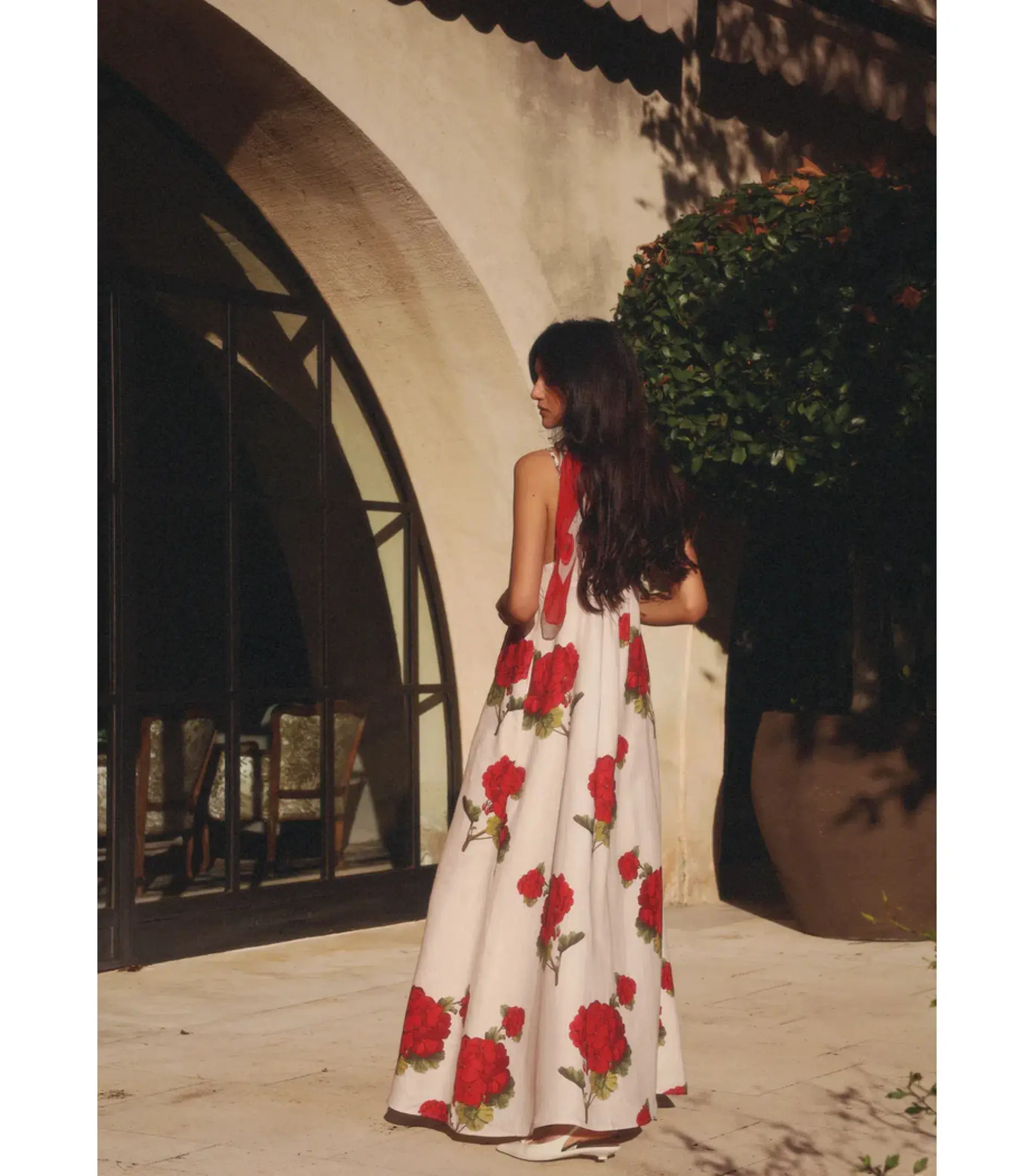 Morton Mac Camilla Dress in Crimson Ivy Size AU 10  - Image 5