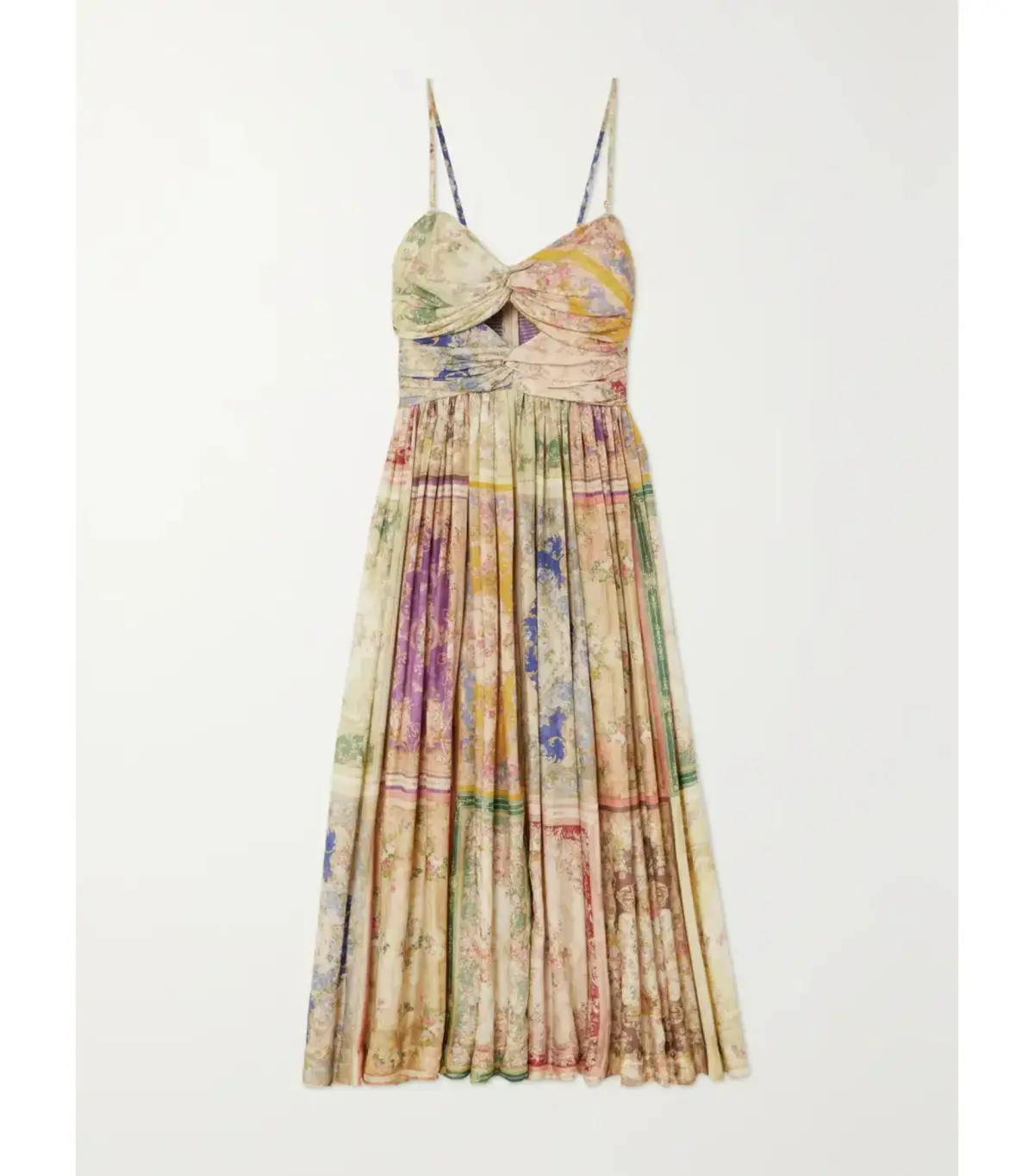 Zimmermann August Twist Midi Dress in Paisley Print Size AU 6 - Image 3