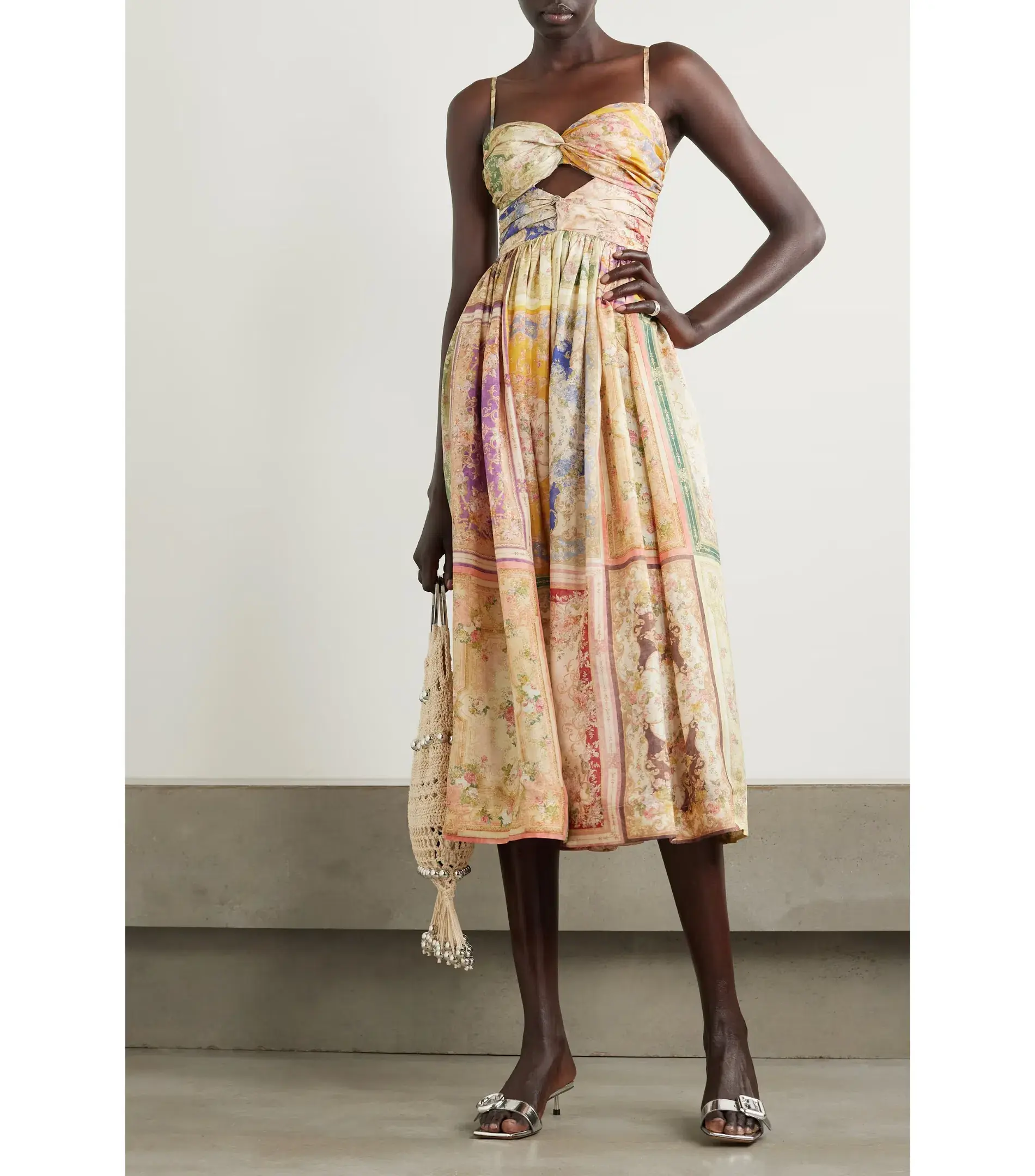 Zimmermann August Twist Midi Dress in Paisley Print Size AU 6 - Image 1