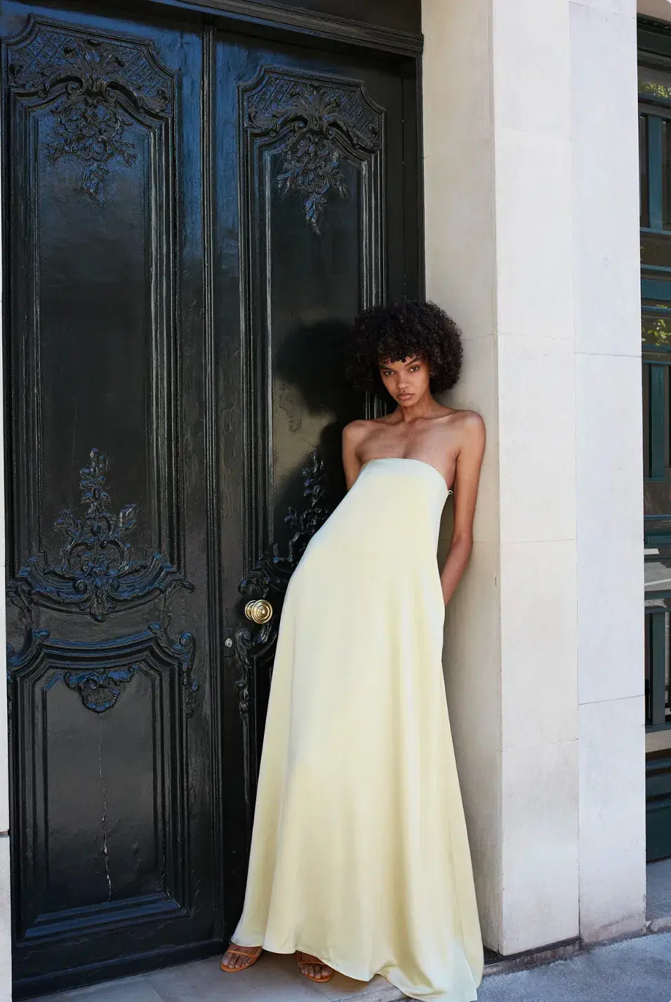 Anna Quan Delfina Dress in Champagne Size AU 8 for rent on The Volte - main image