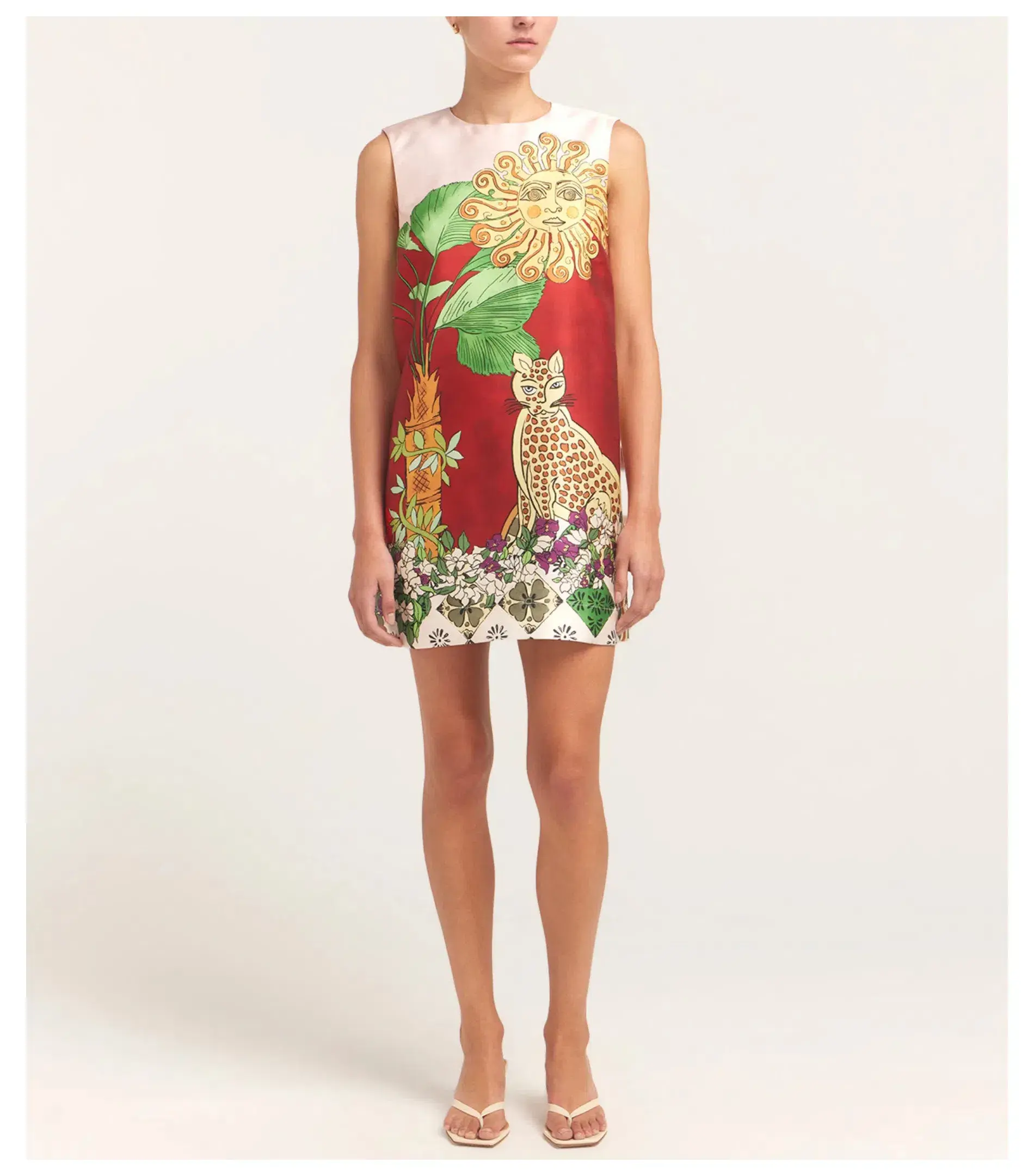 Alemais Tiger Mini Dress Multi Size AU 6 - Image 1