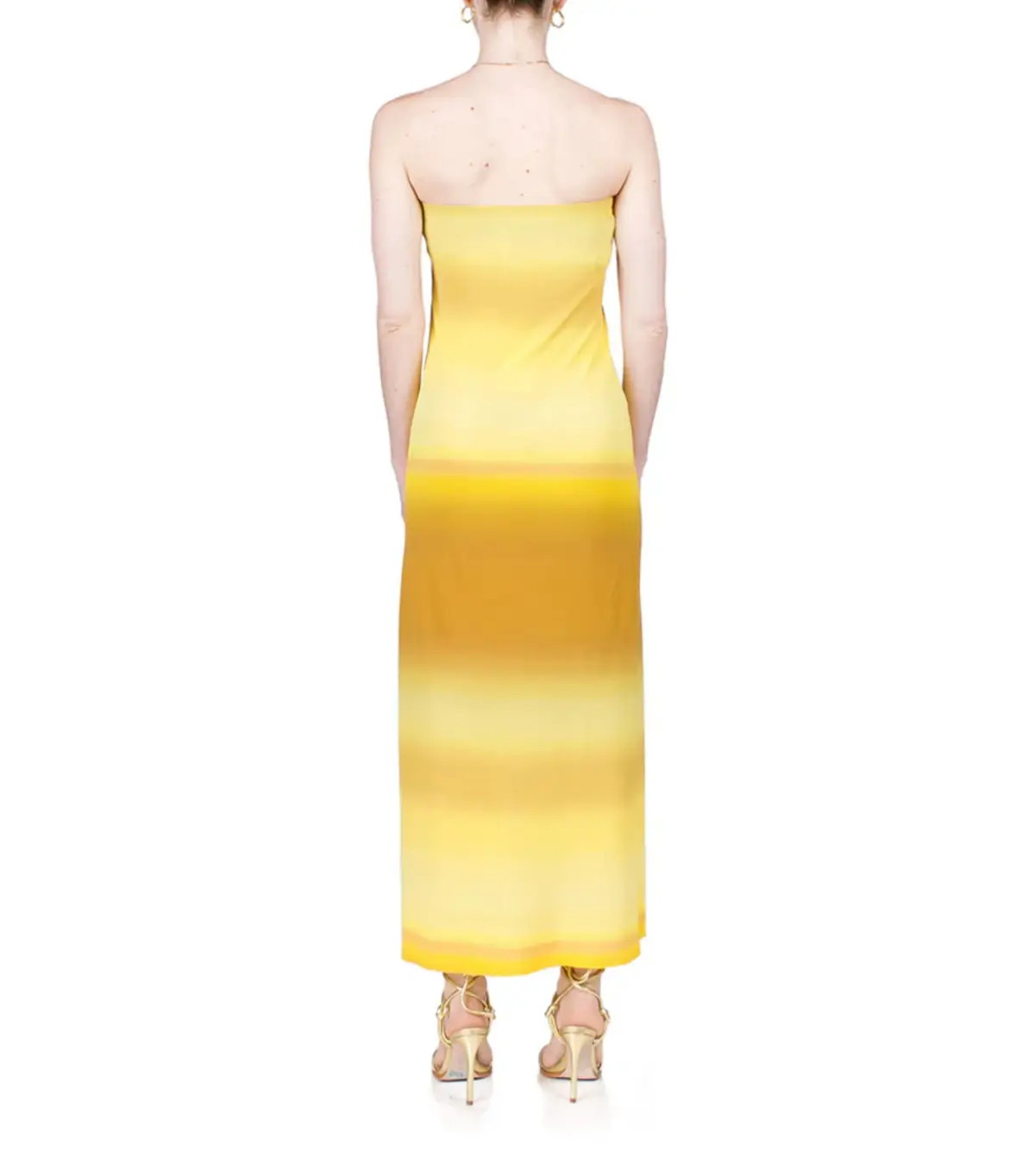 Bec & Bridge Amara Strapless Maxi Dress in Golden Ombre Size AU 12 - Image 3