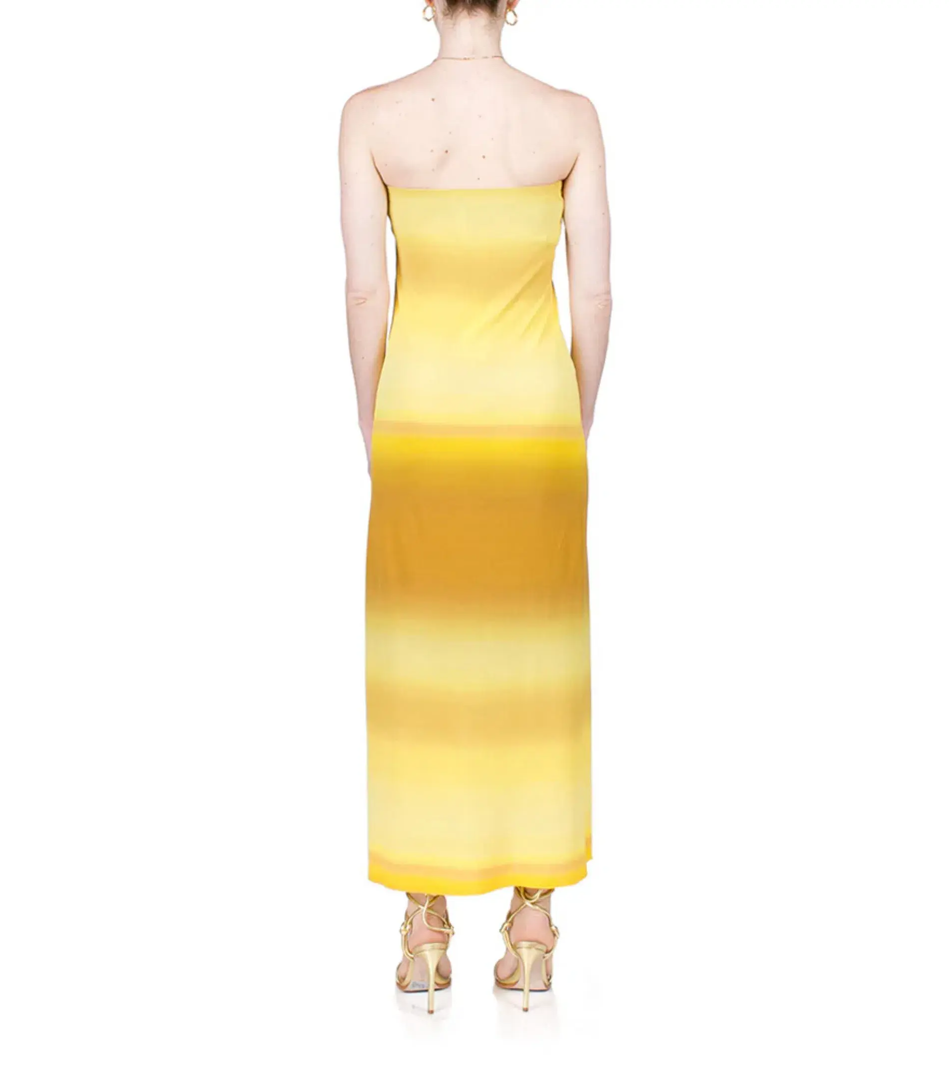 Bec & Bridge Amara Strapless Maxi Dress in Golden Ombre Size AU 12 - Image 3