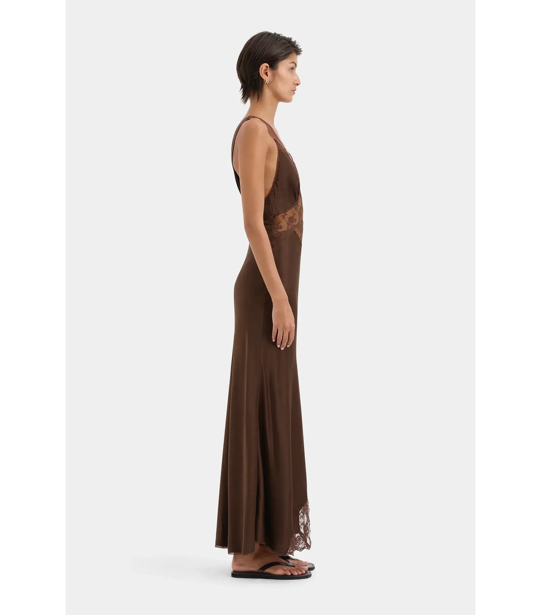 Sir The Label Aries Cut Out Gown in Chocolate Size 1 / AU 8 - Image 2