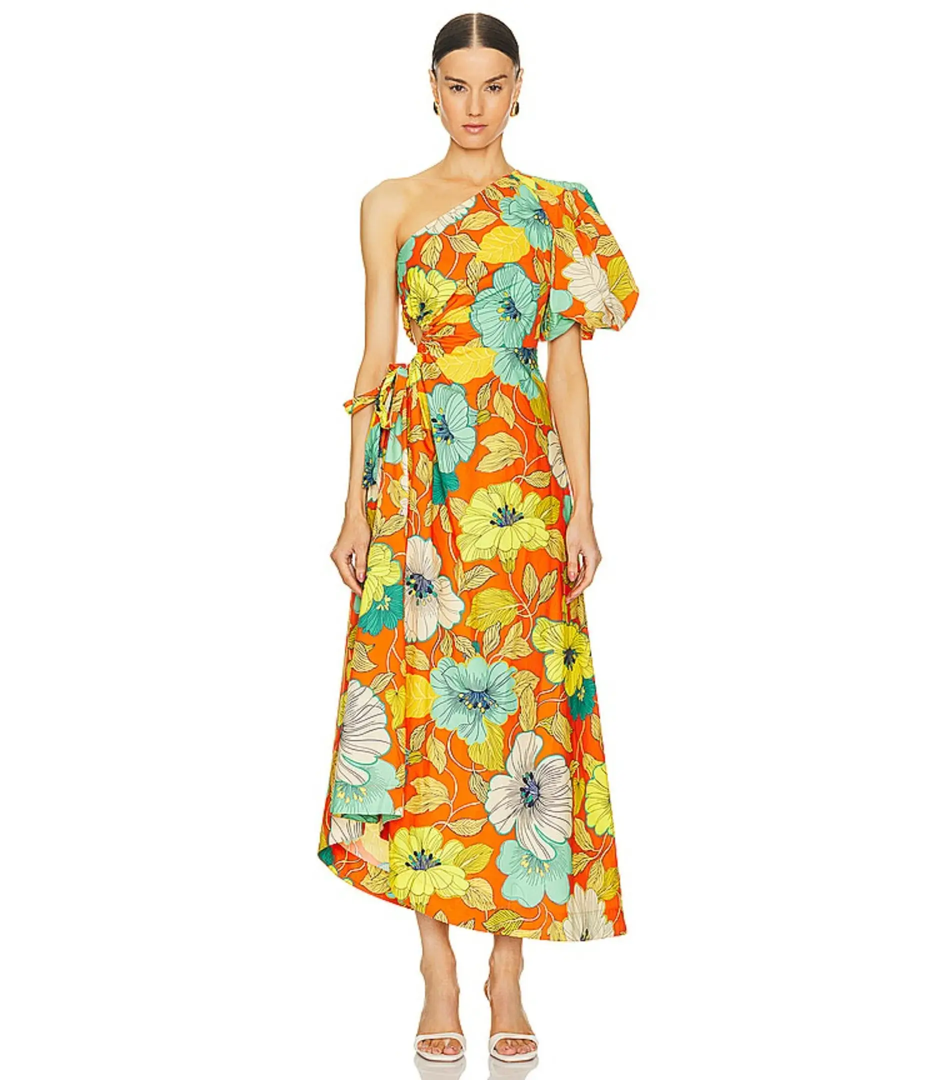 Alemais Piato Midi Dress in Marigold Size AU 8 - Image 1
