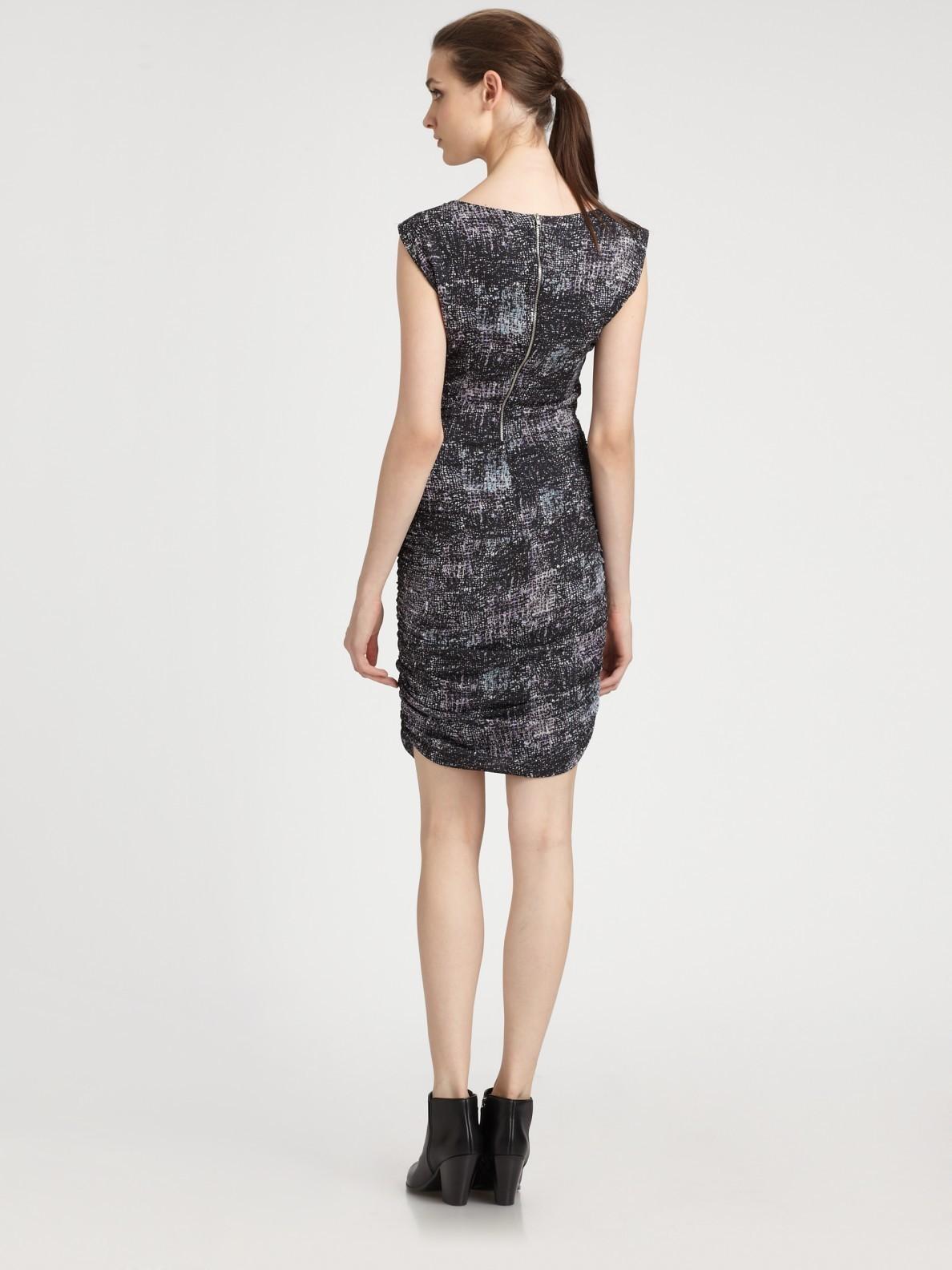 Iro Print Dress Heidi Black Grey Size 10 - Image 2