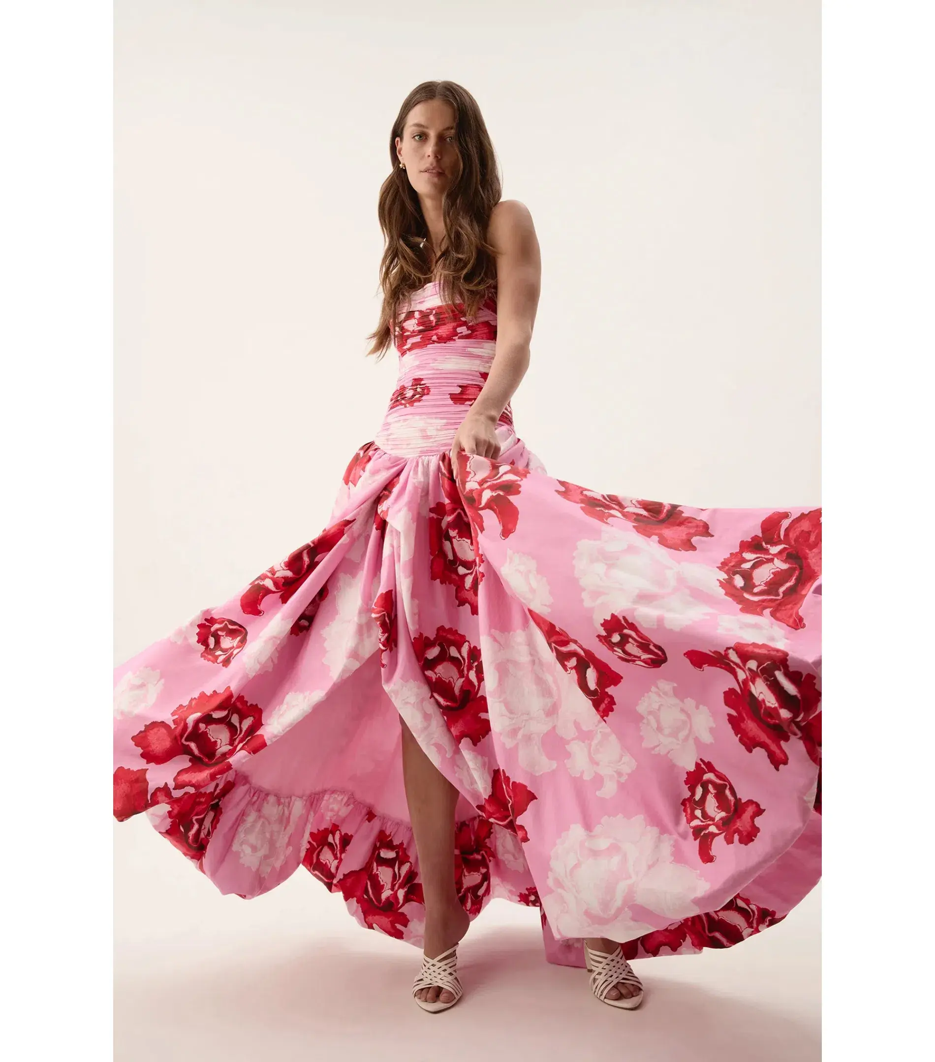 Aje Behold Maxi Dress in Pink Boldly Blooming Size AU 10 - Image 6