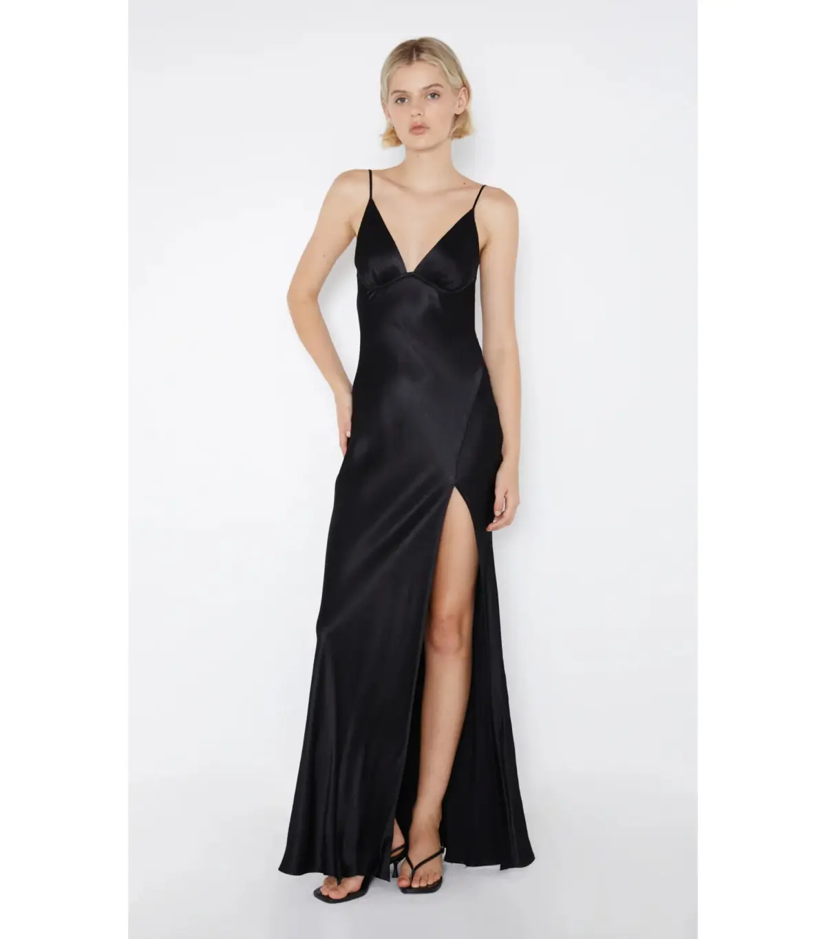 Bec & Bridge Ren Split Maxi Dress Black Size AU 8 - Image 1