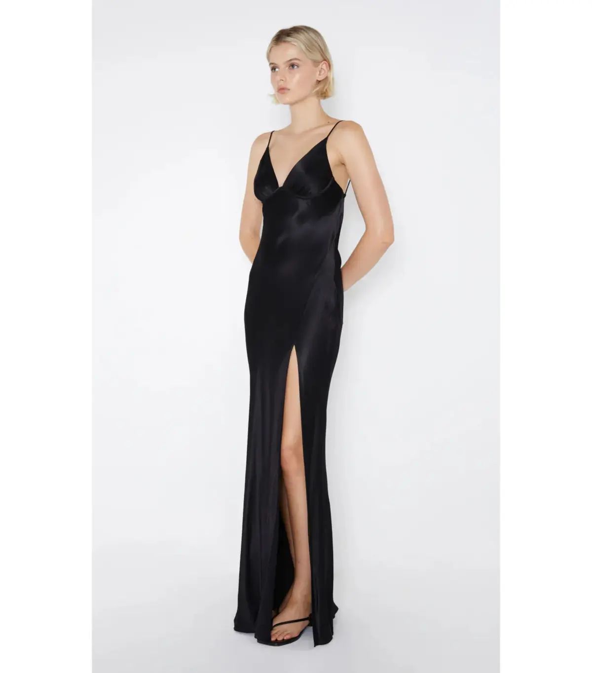 Bec & Bridge Ren Split Maxi Dress Black Size AU 8 - Image 2