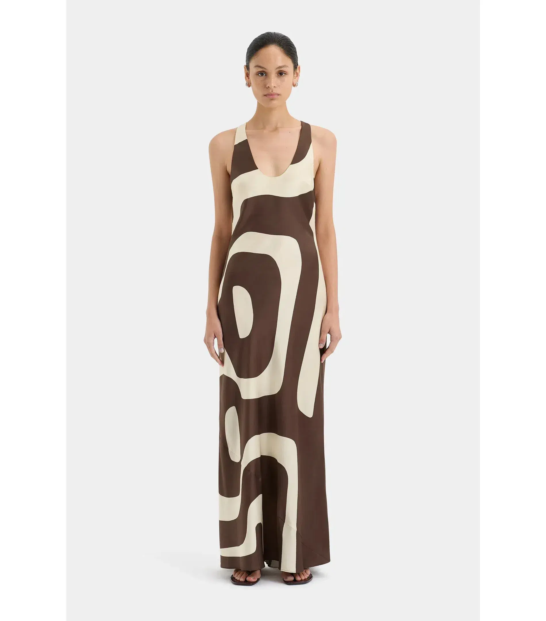 Sir the Label Freddie Scoop Neck Maxi Dress Poster Print Size 1 / AU 8 - Image 1