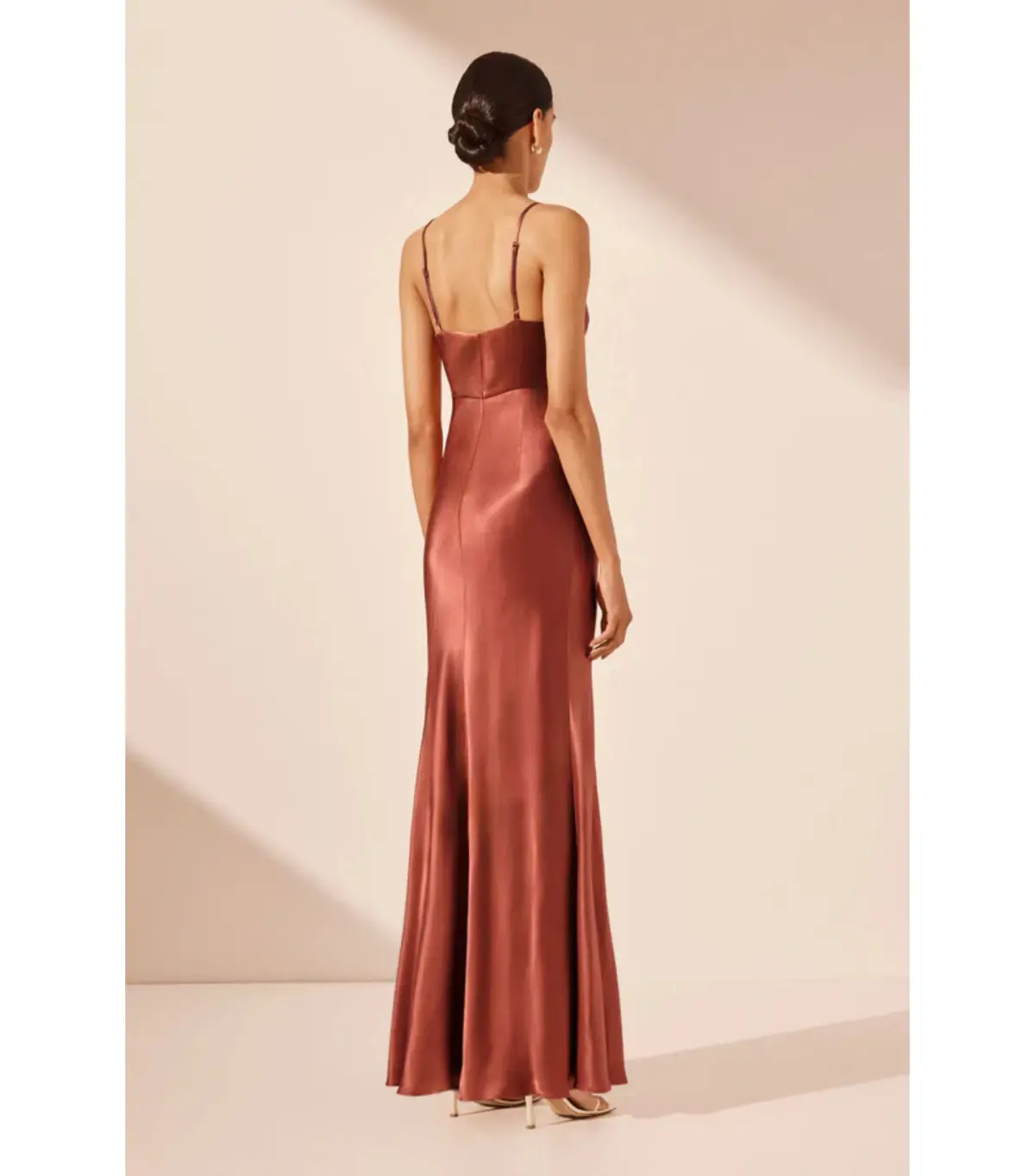 Shona Joy La Lune Cross Draped Maxi Dress in Terracotta Size AU 12 - Image 5
