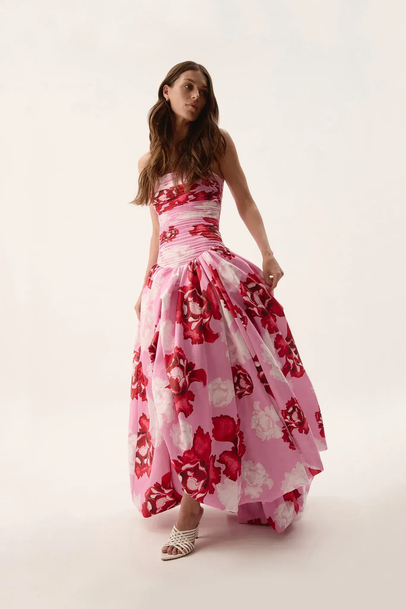 Aje Behold Maxi Dress Pink Boldly Blooming Size AU 12 - Image 5