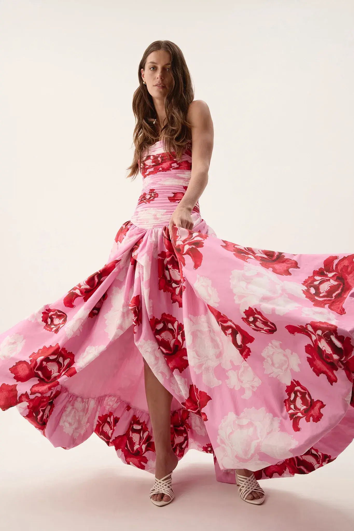 Aje Behold Maxi Dress Pink Boldly Blooming Size AU 12 - Image 1