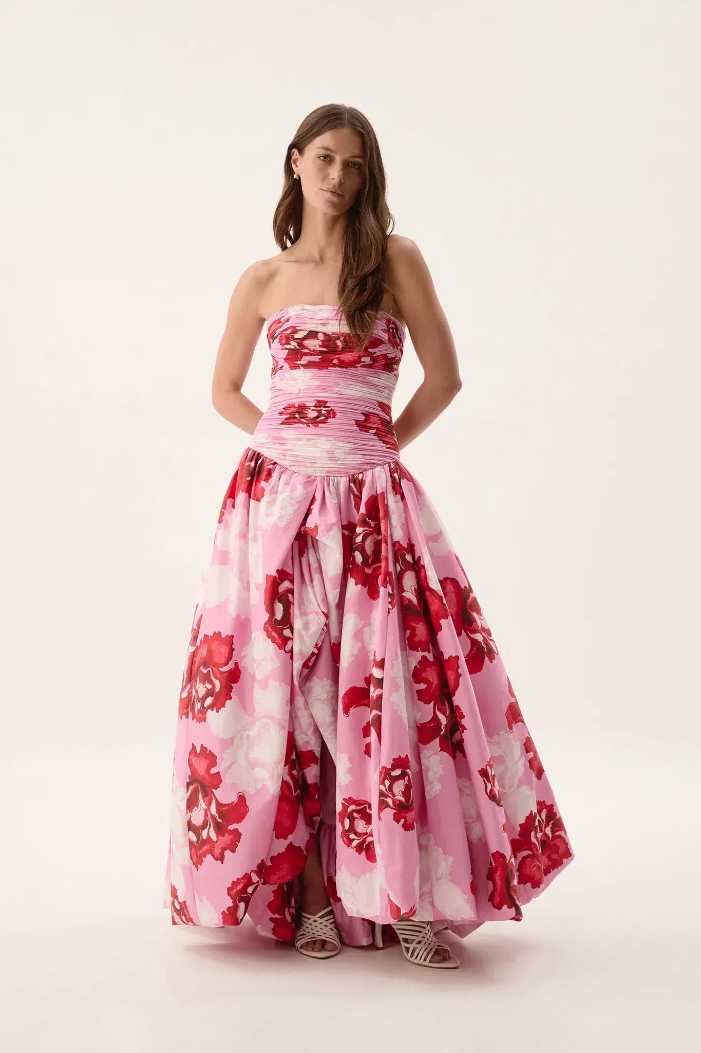 Aje Behold Maxi Dress Pink Boldly Blooming Size AU 12 - Image 2