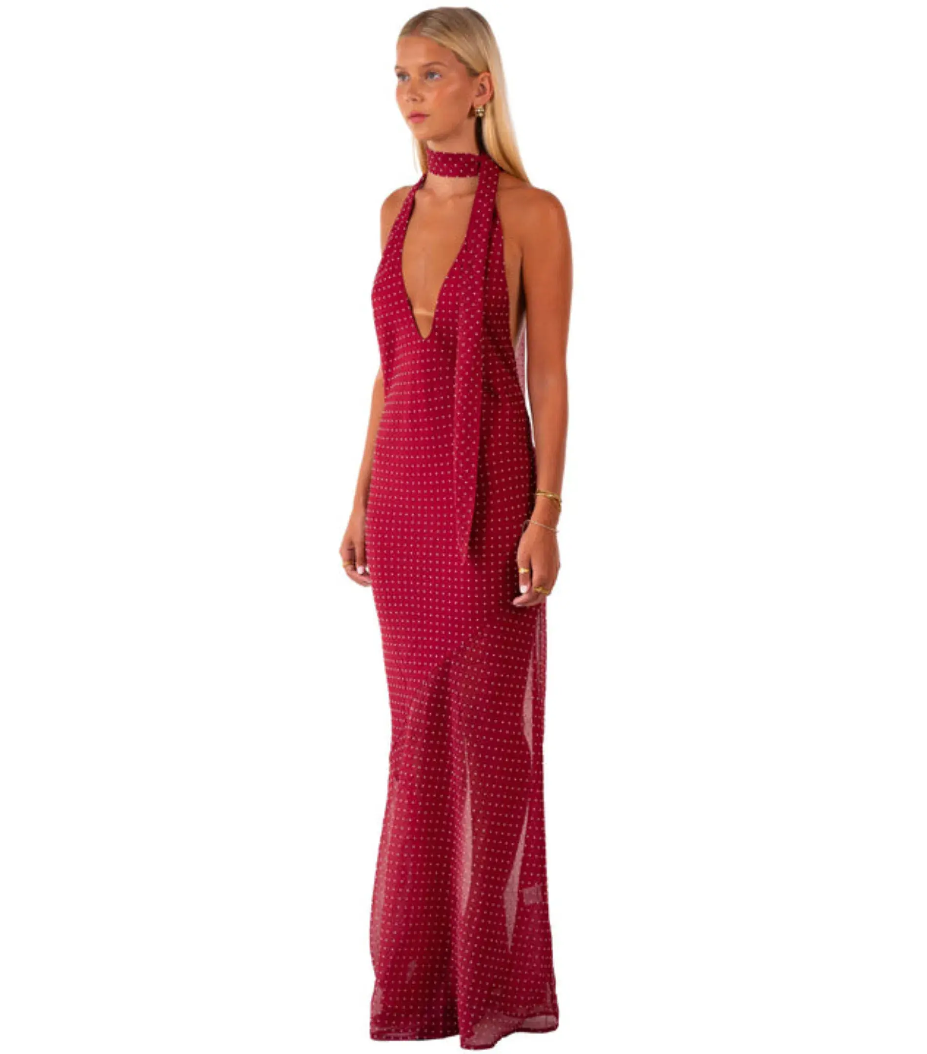 I am Delilah Jasmine Maxi Dress Wine XS / AU 6 - Image 3