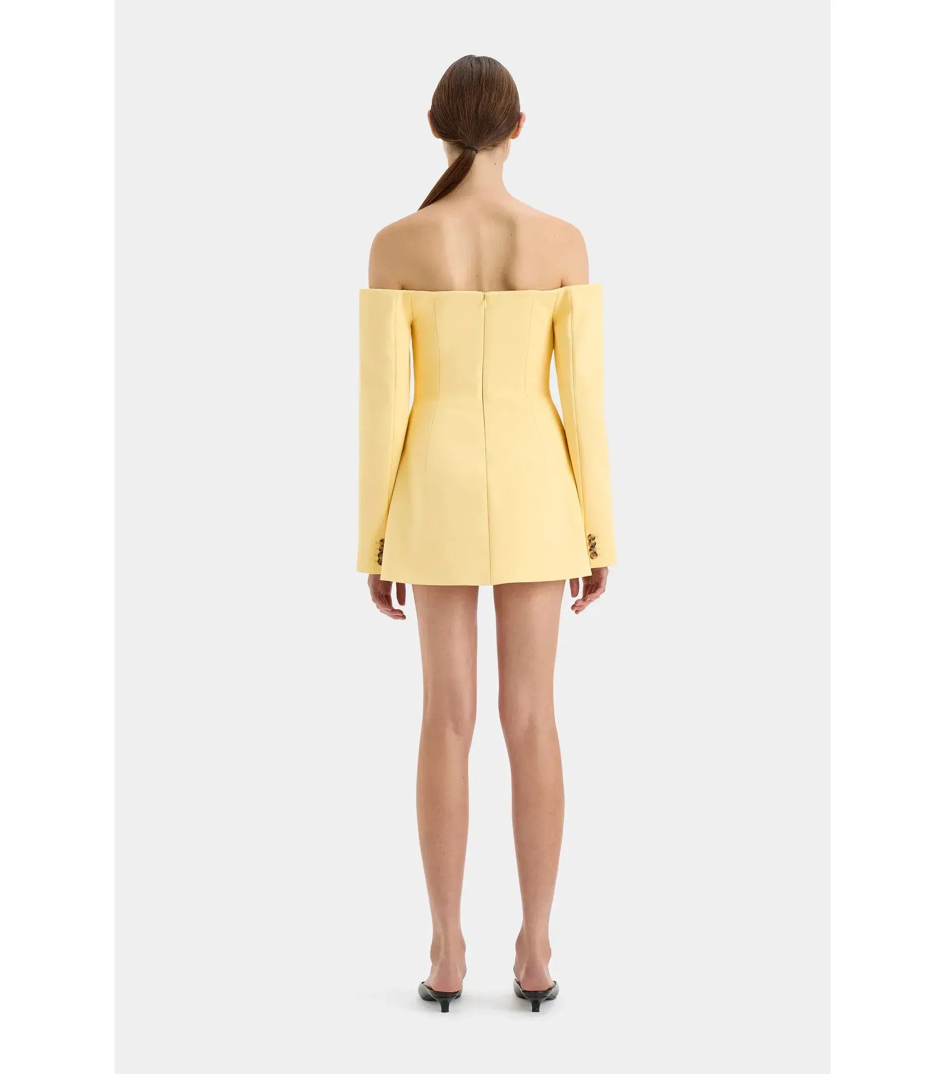 Sir The Label Sandrine Tailored Mini Dress Limone Size 1 / AU 8  - Image 3