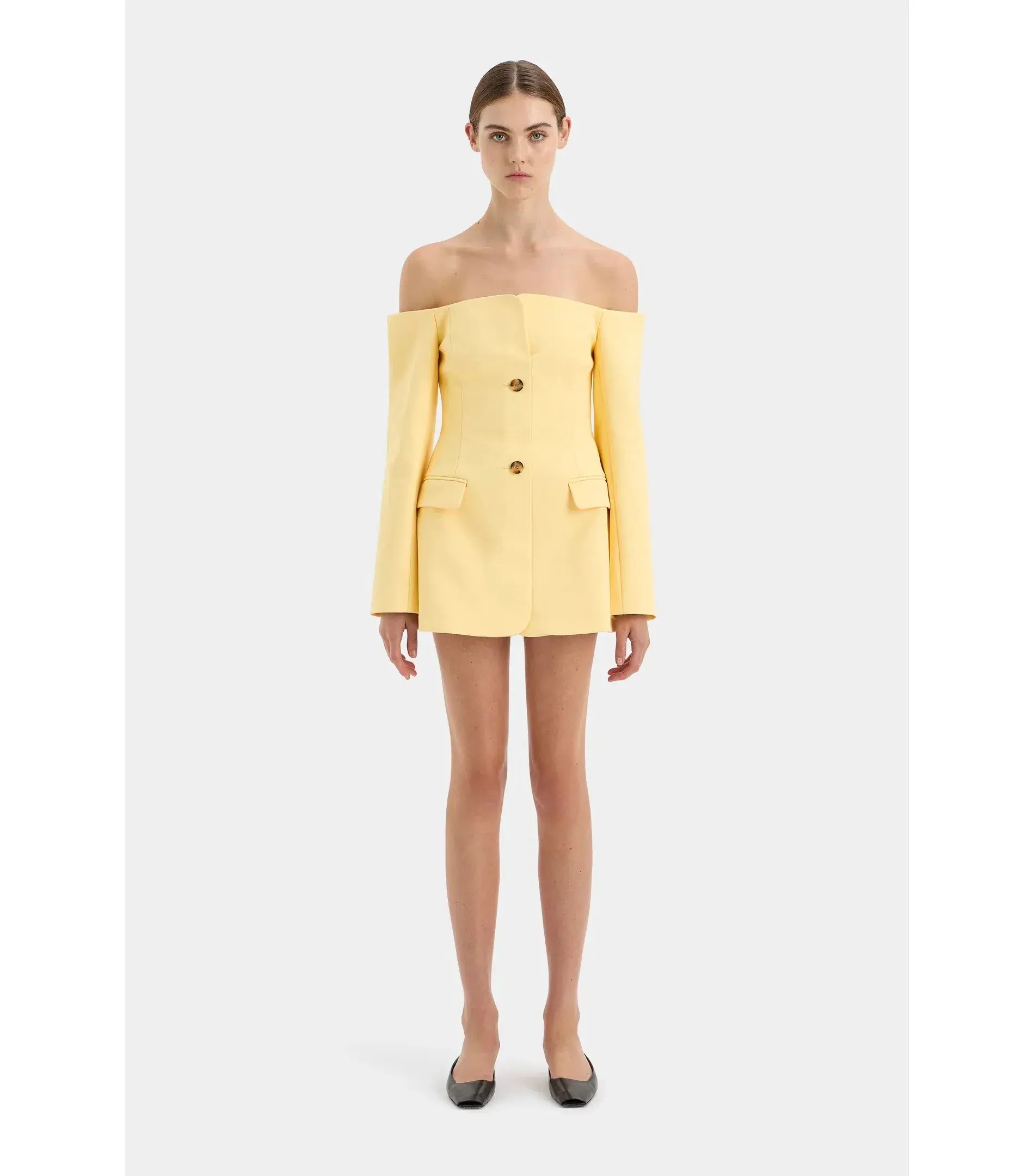 Sir The Label Sandrine Tailored Mini Dress Limone Size 1 / AU 8  - Image 1