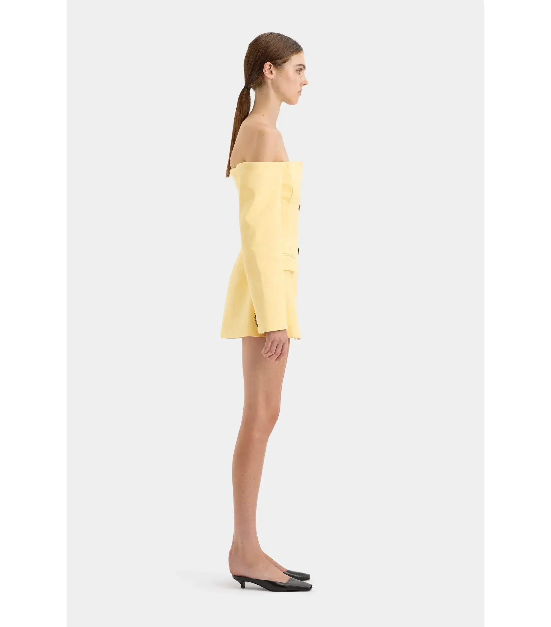 Sir The Label Sandrine Tailored Mini Dress Limone Size 1 / AU 8  - Image 2