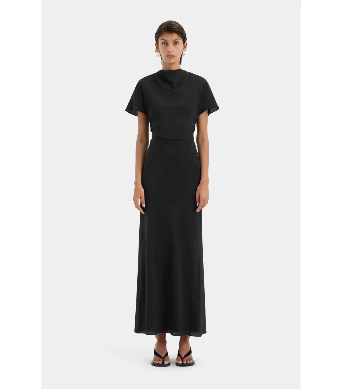 Sir The Label Seameadow Bias Dress Black Size AU 8 - Image 1