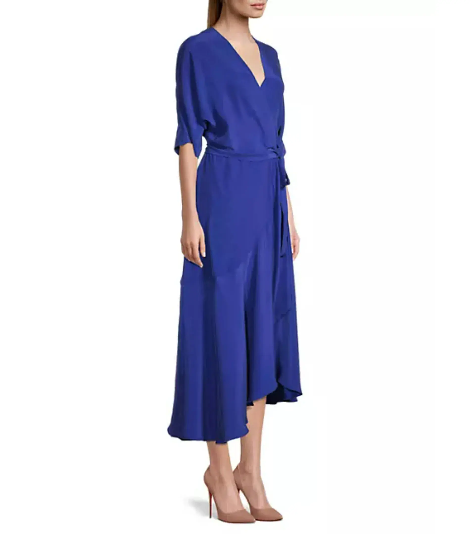 Ginger & Smart Perpetual Silk Wrap Dress Iris Size AU 12 - Image 3