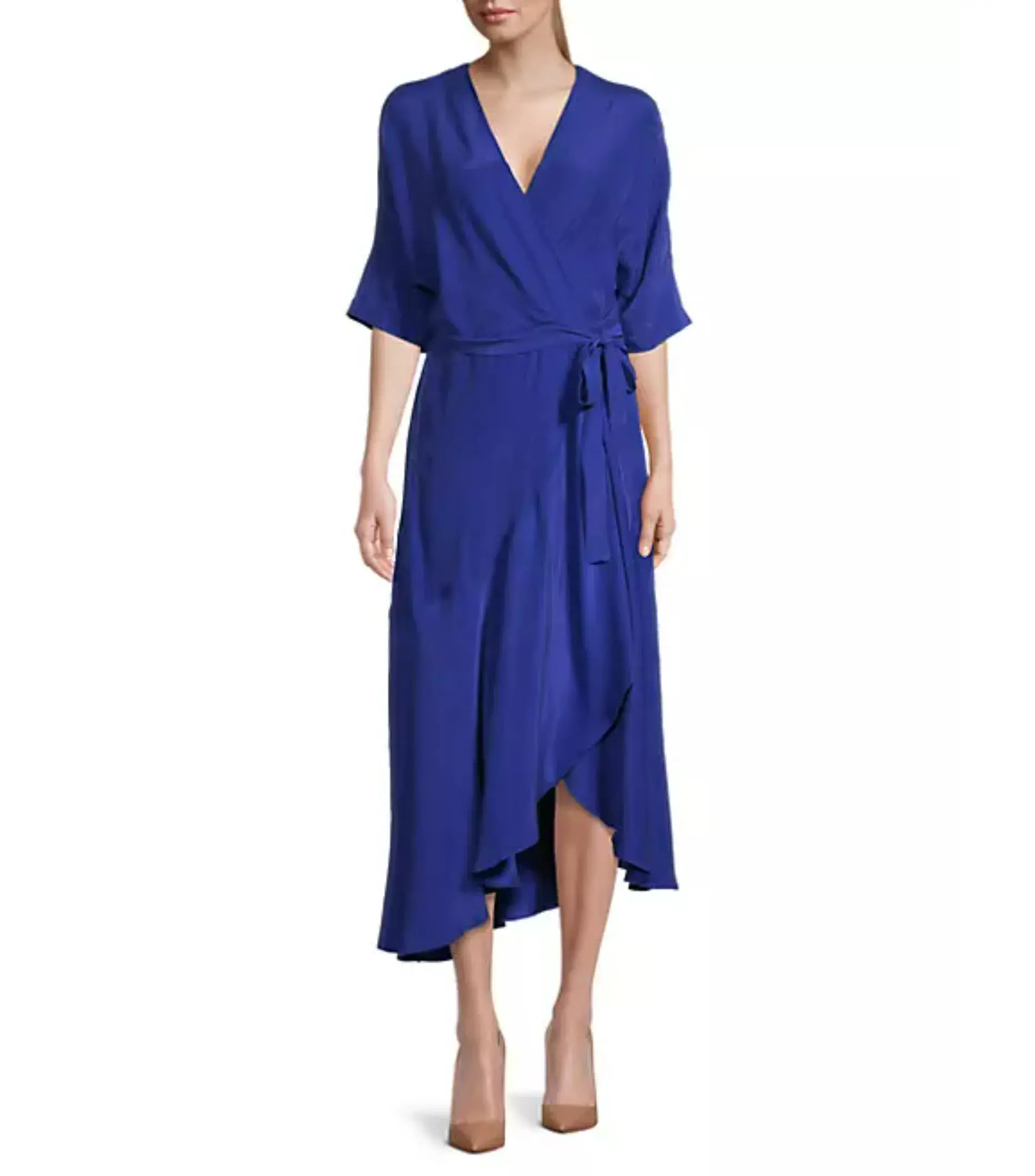 Ginger & Smart Perpetual Silk Wrap Dress Iris Size AU 12 - Image 2