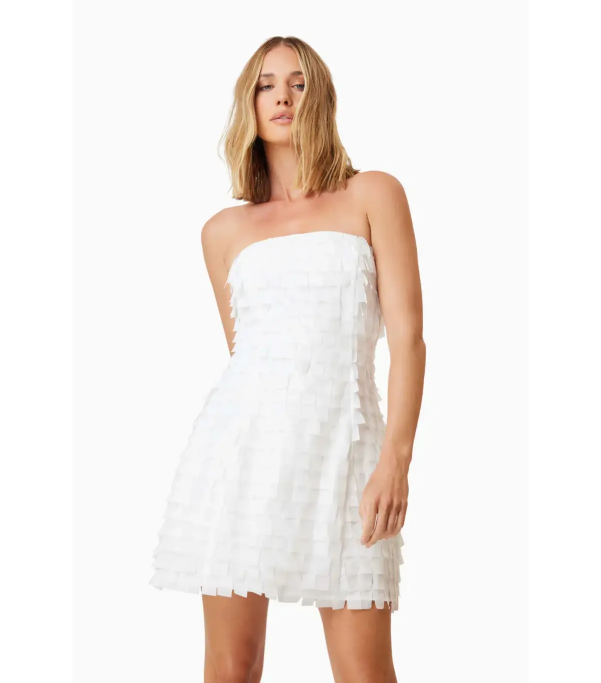 Elliatt Hailey Strapless Mini Party Dress in White Size AU 8 - Image 2