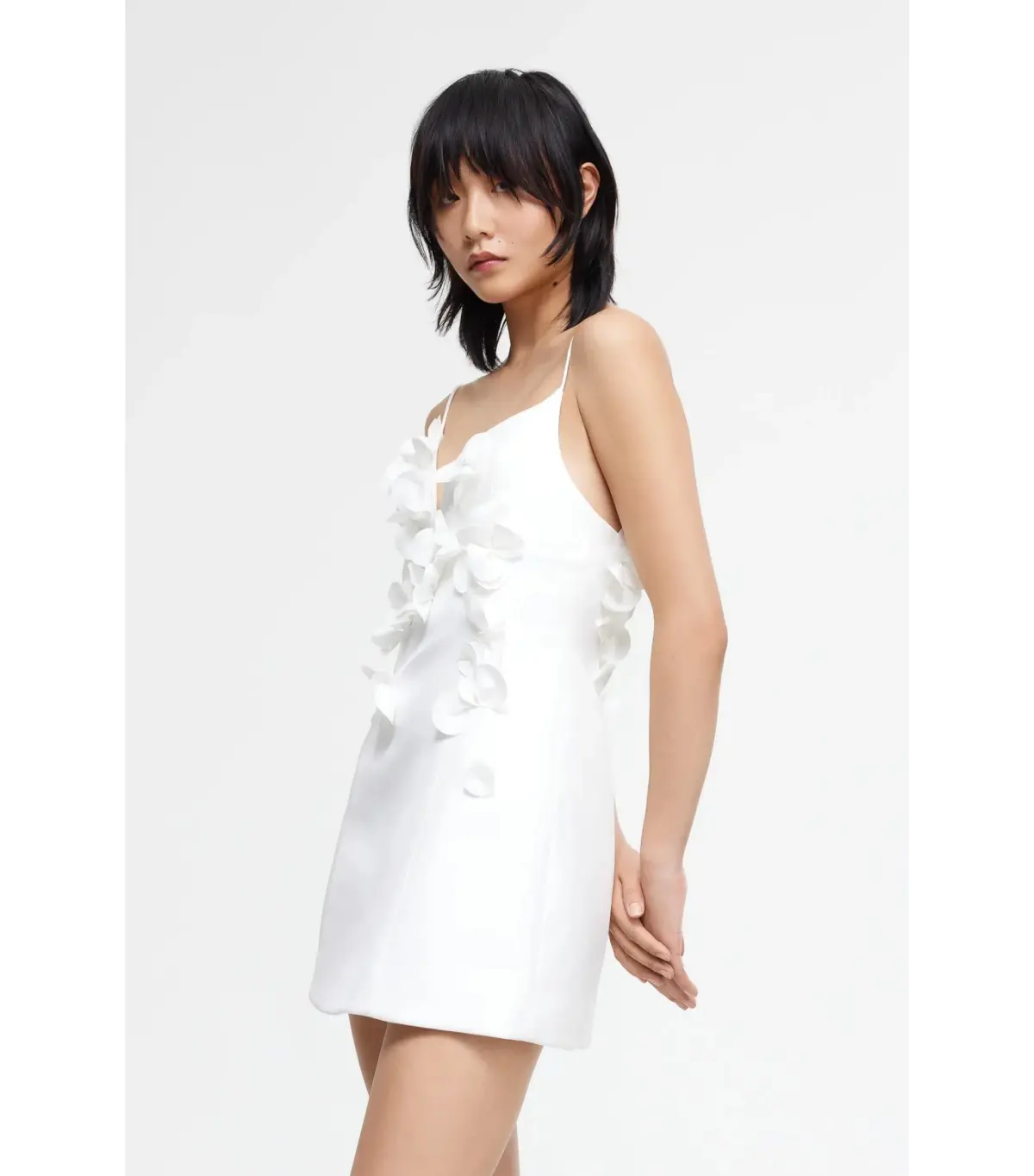 Acler Isla White Mini Dress White Size AU 10 - Image 4