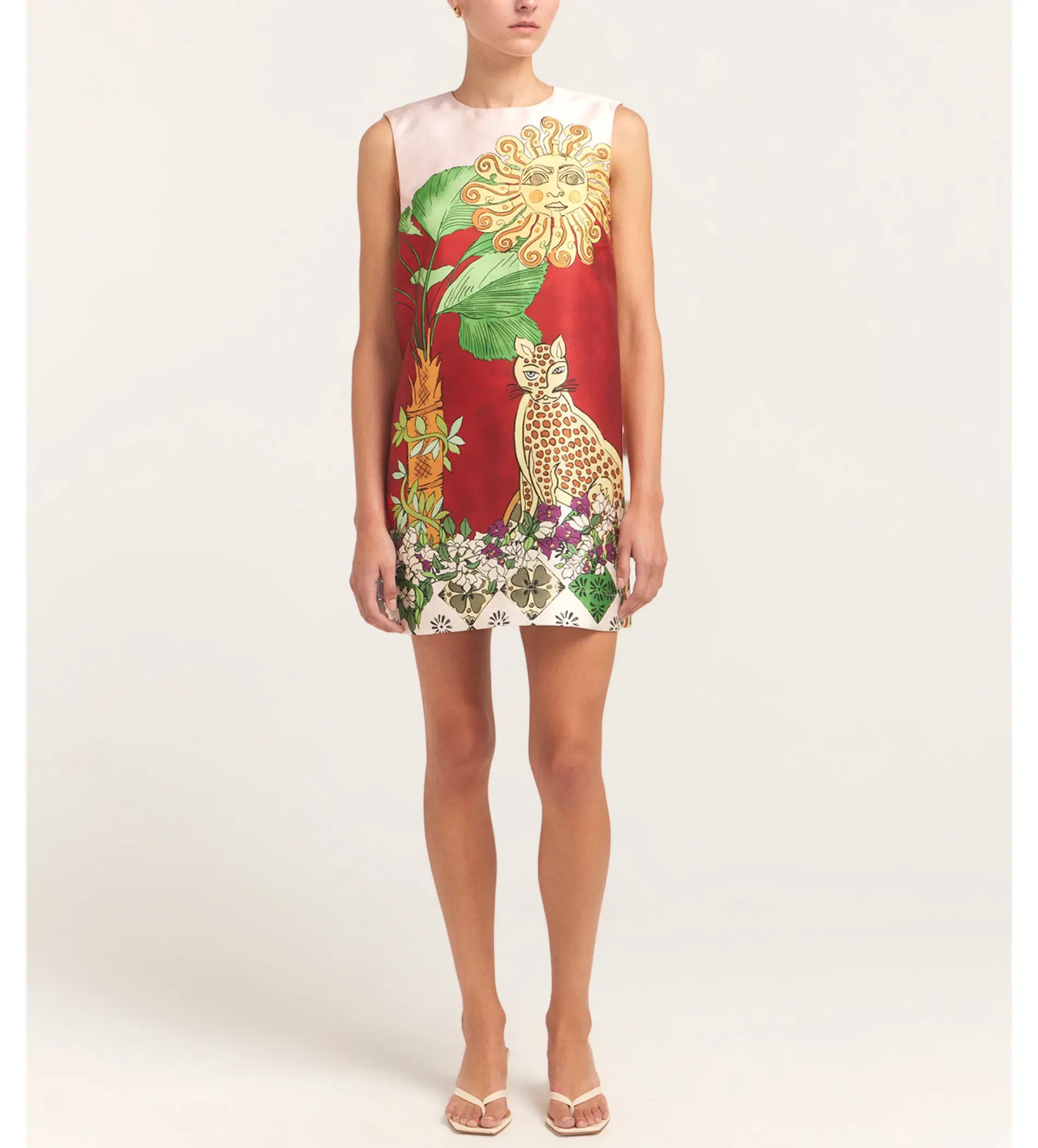 Alemais Tiger Mini Dress Multi Size AU 10  - Image 1