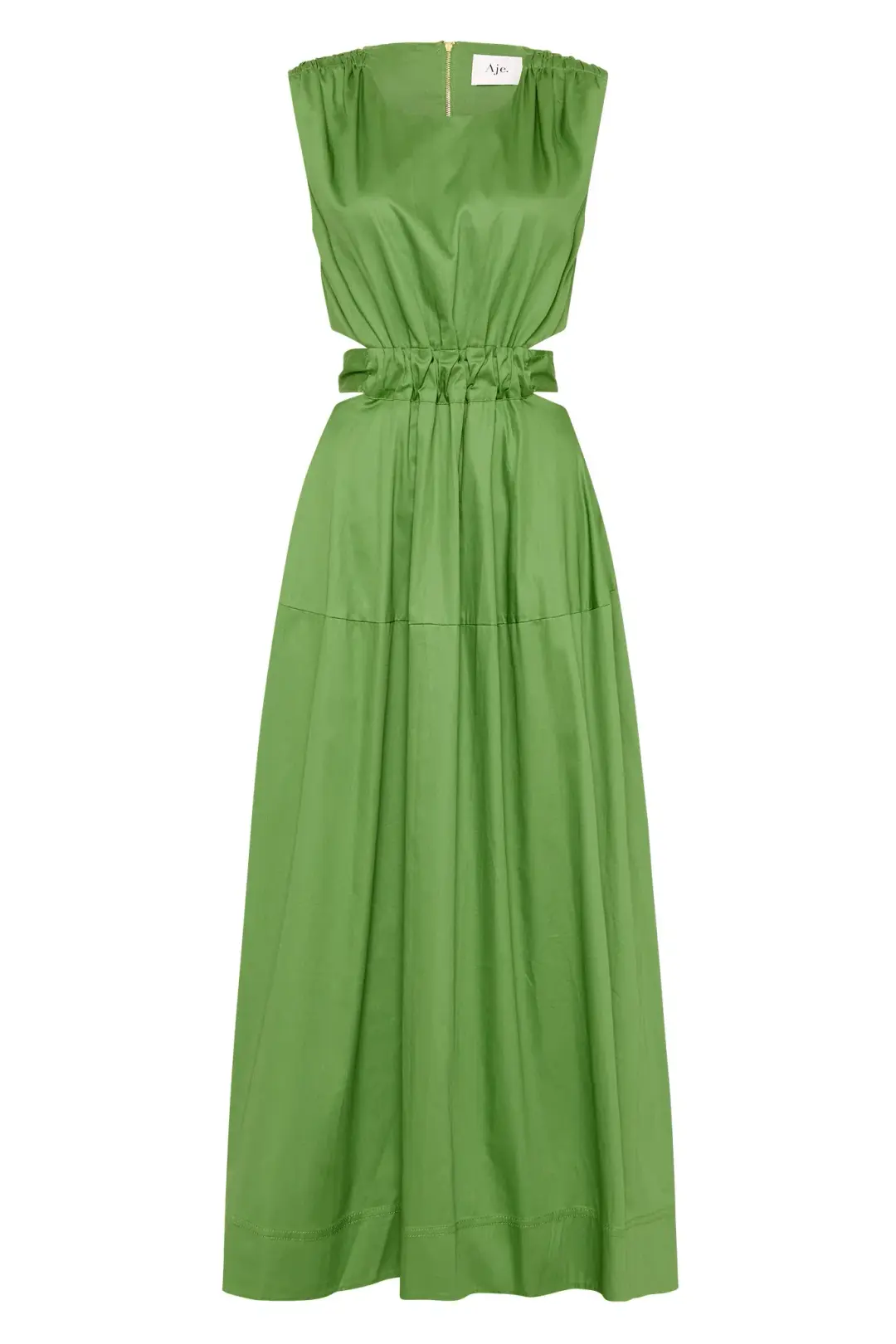 Aje Zorina Tie Midi Dress Fern Green Size 16 for rent on The Volte - main image
